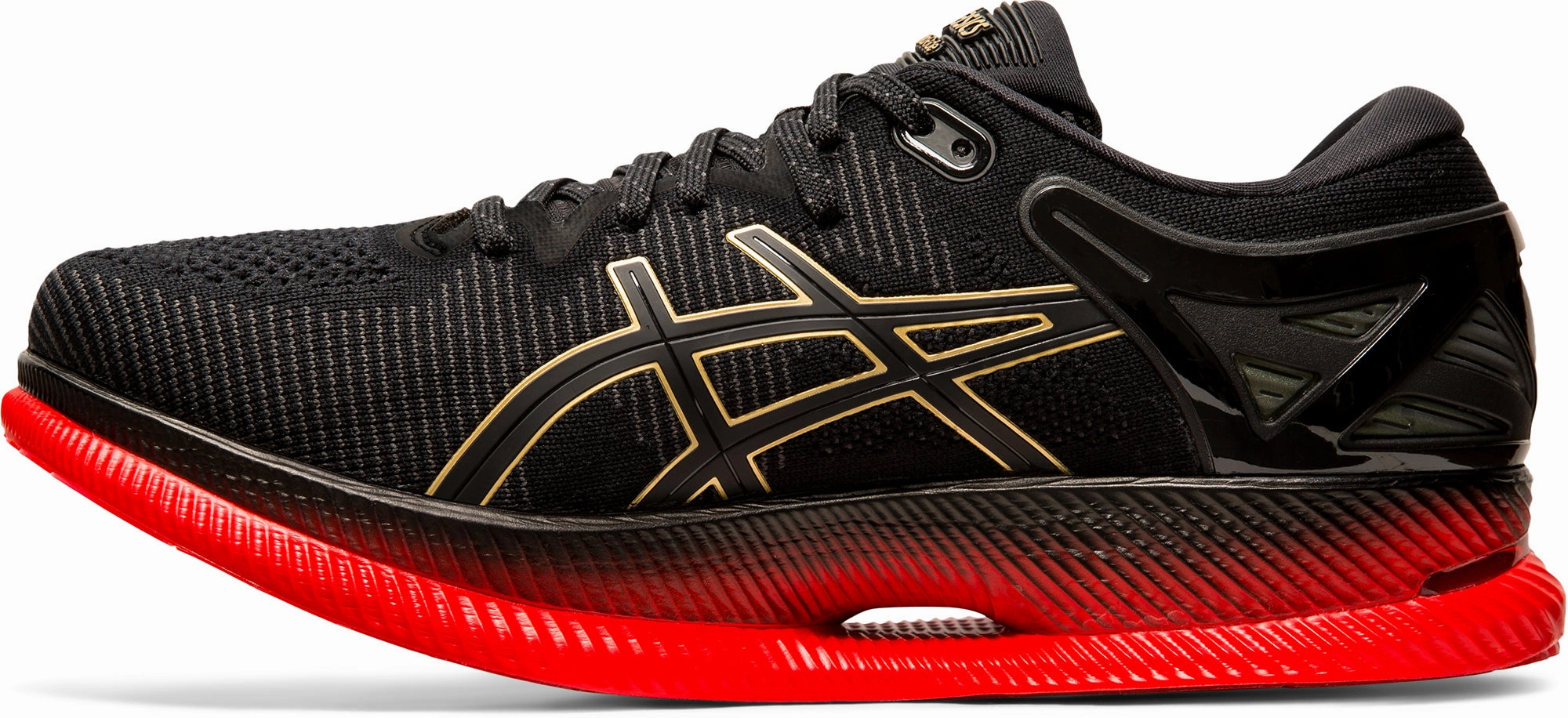 Back Heel Breathable Inner Sleeve Asics MetaRide Womens Running Shoes - Black