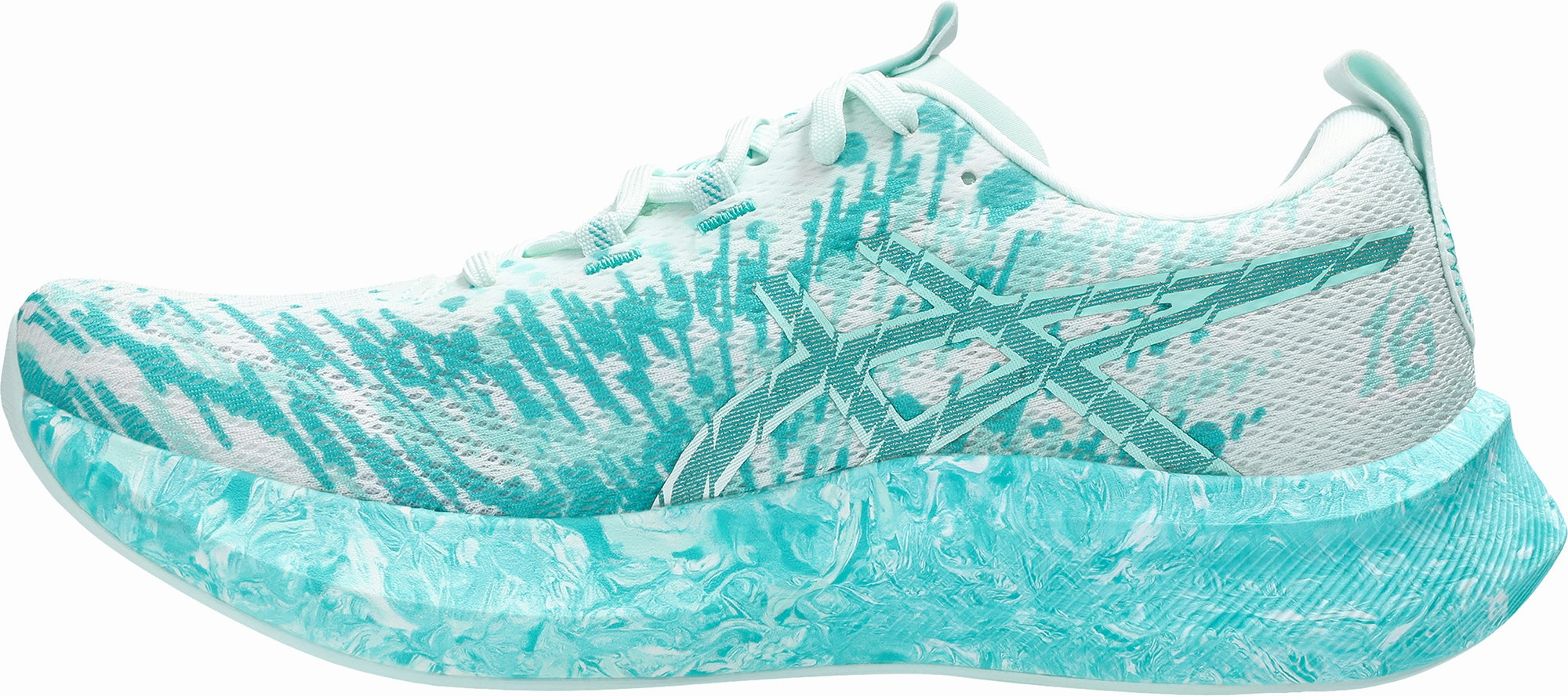 Asics Noosa Tri 16 Mens Running Shoes - White track - spikes wedge - heel shoes