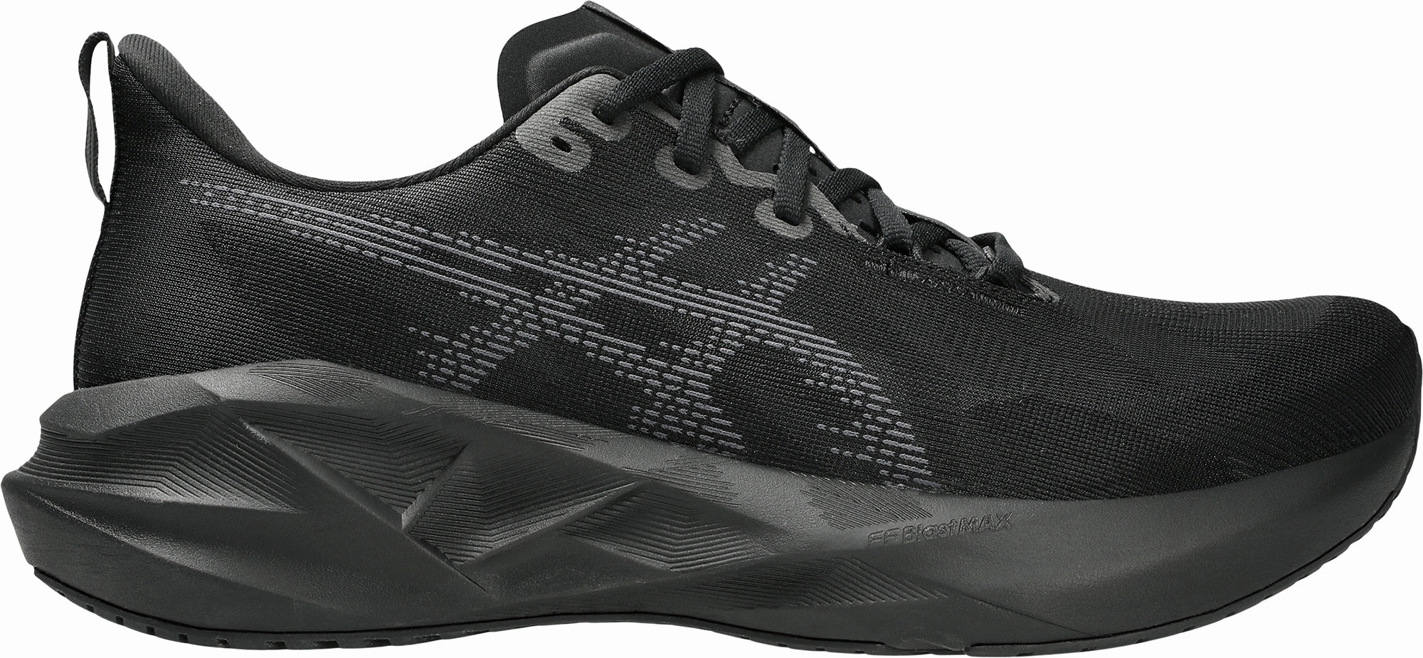 Asics NovaBlast 5 Mens Running Shoes - Black Runners with Flat Feet