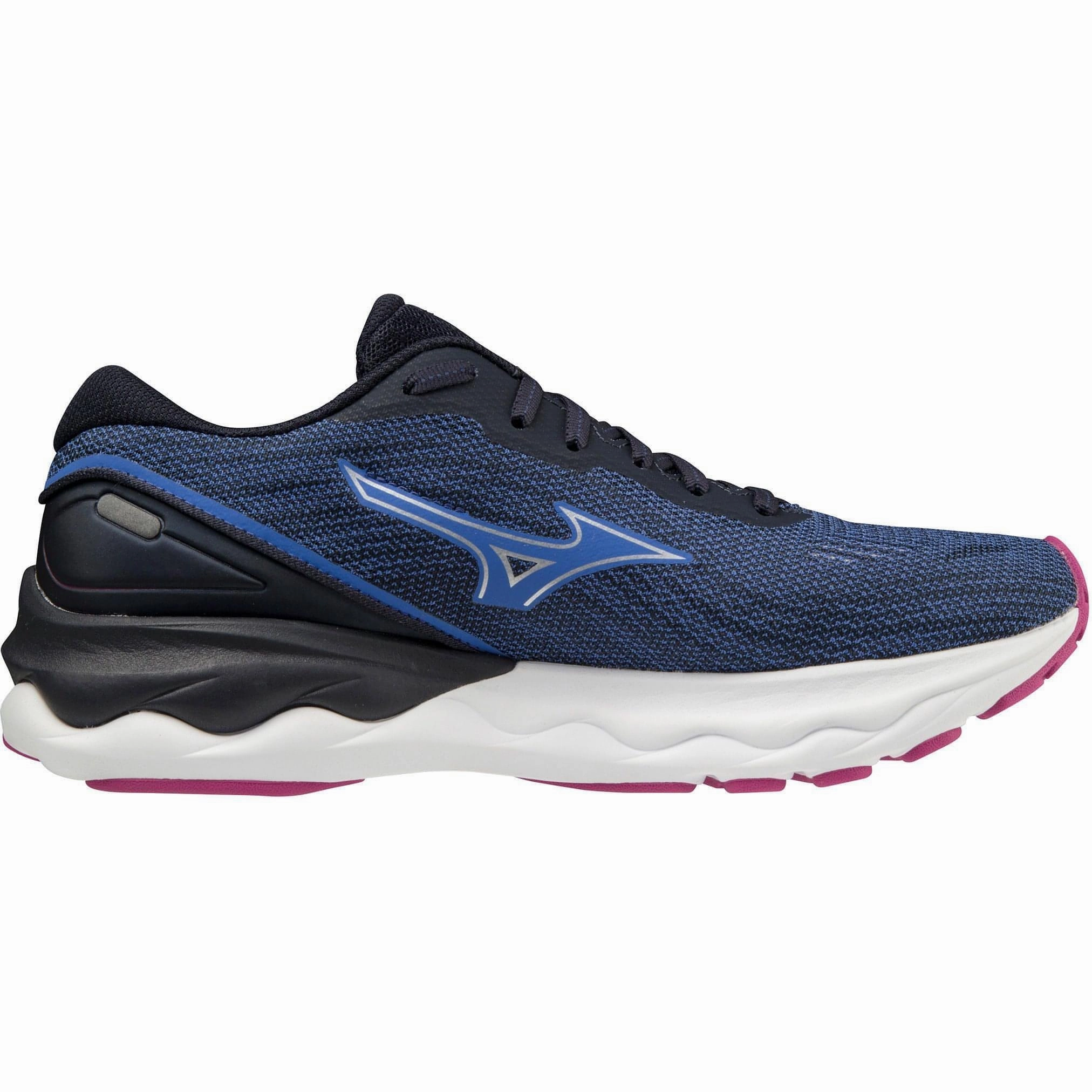 Mizuno Wave Skyrise 3 Womens Running Shoes - Navy Microfiber Layer Energy Transfer System
