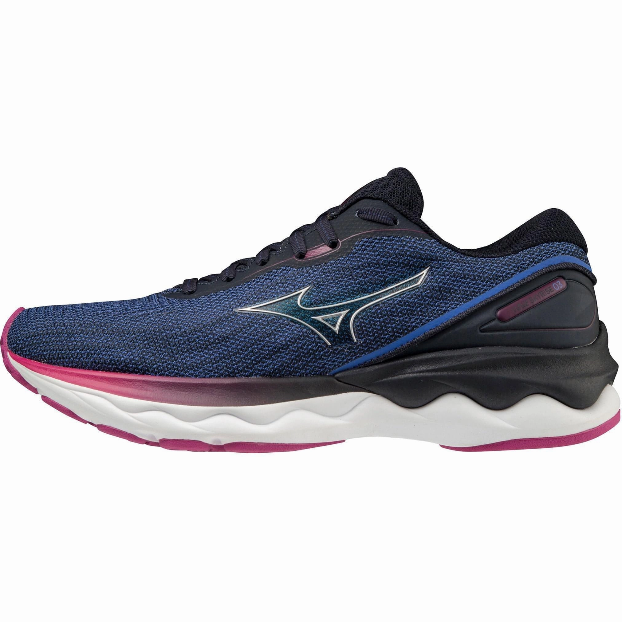 Mizuno Wave Skyrise 3 Womens Running Shoes - Navy Anti   Fatigue