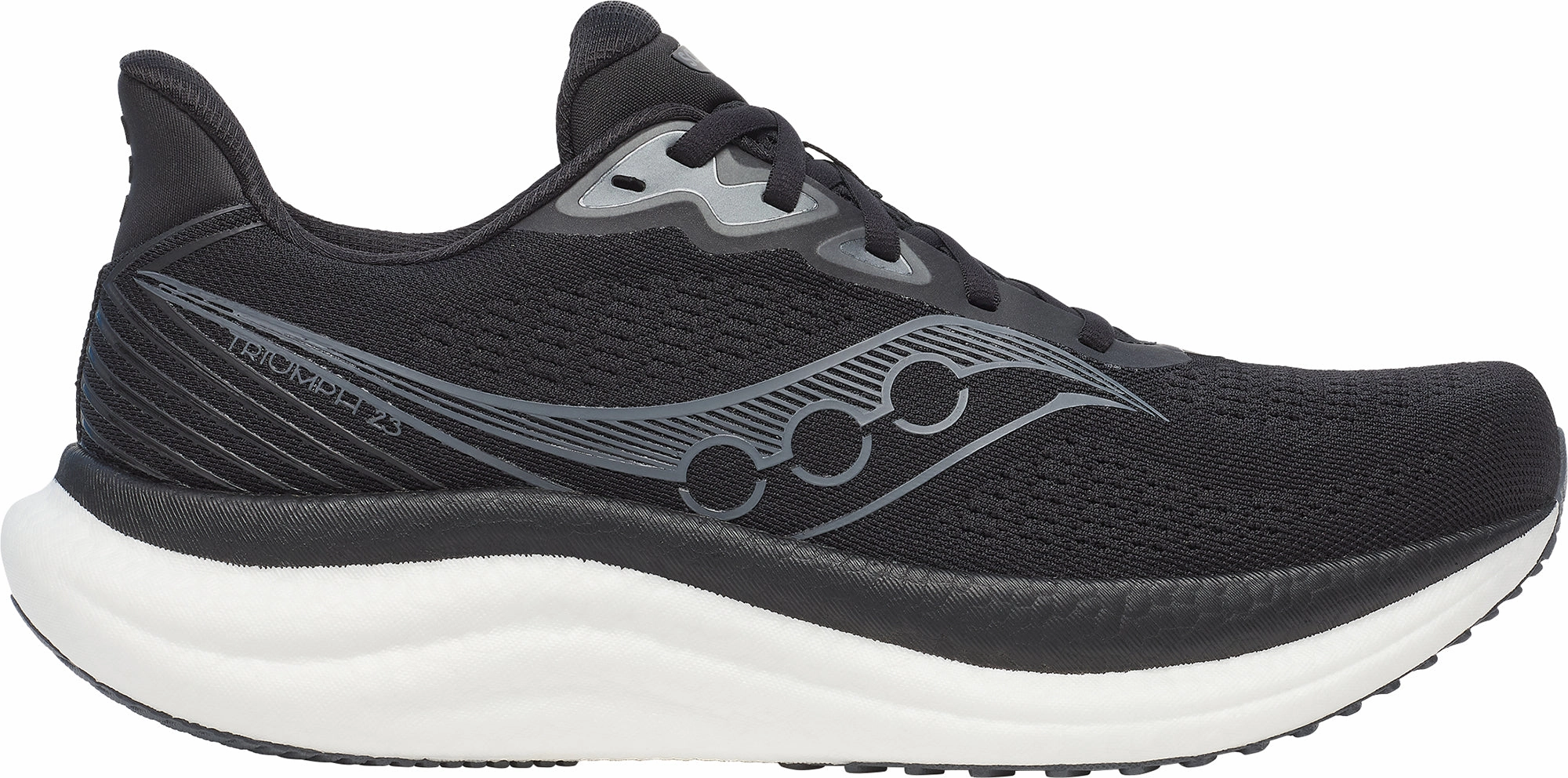 Saucony Triumph 23 WIDE FIT Mens Running Shoes - Black hot - climate running shoes