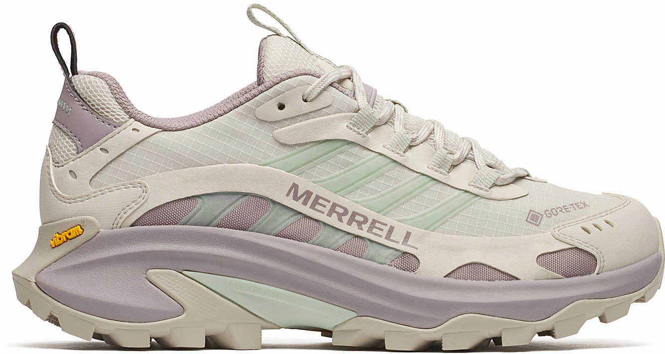 Motion Adaptive Cushioning for slow walking Merrell Moab Speed 2 GORE-TEX Womens Walking Shoes - Cream