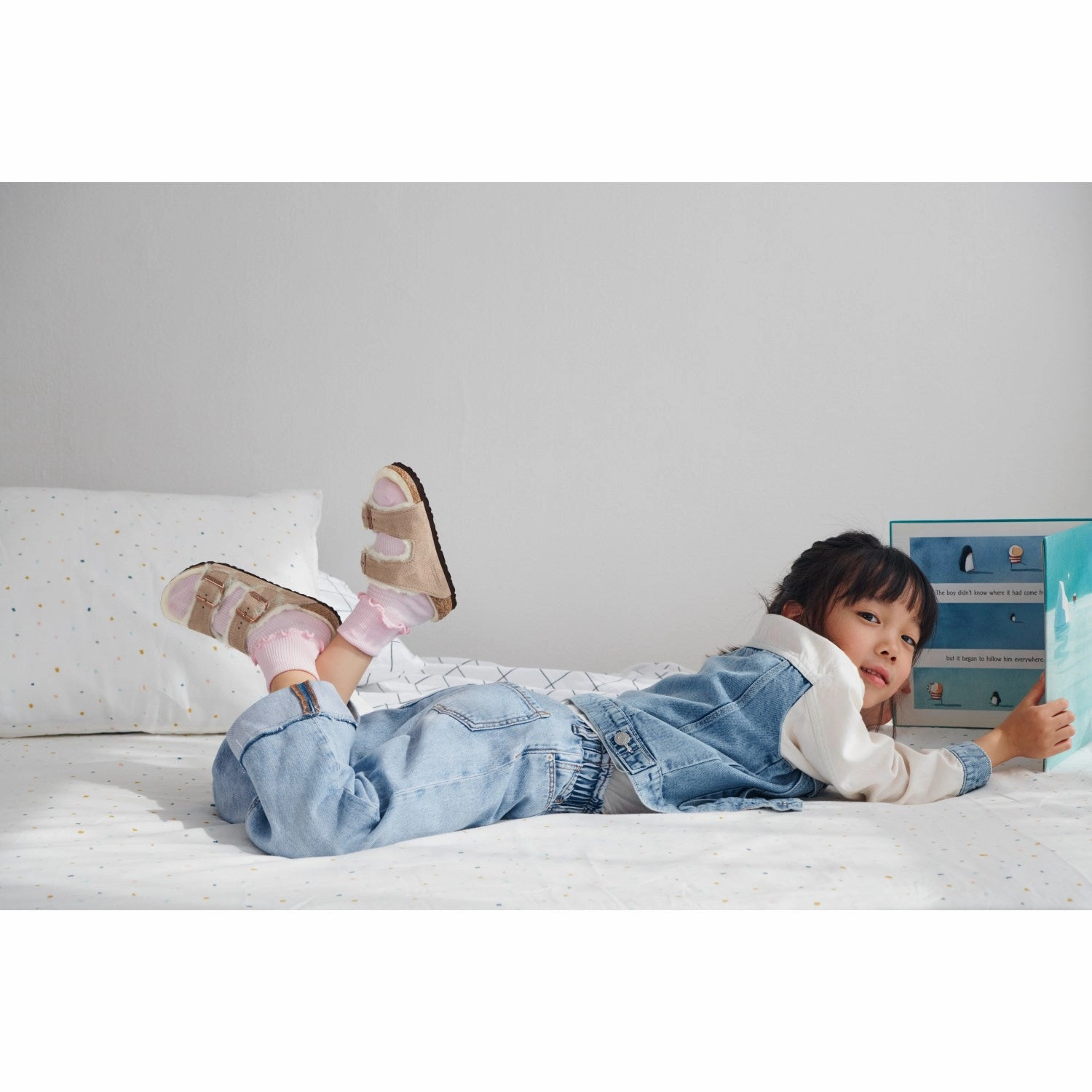 Efficient Use Basic Style Birkenstock Arizona Kids LEVE Shearling Taupe LAF Sandals