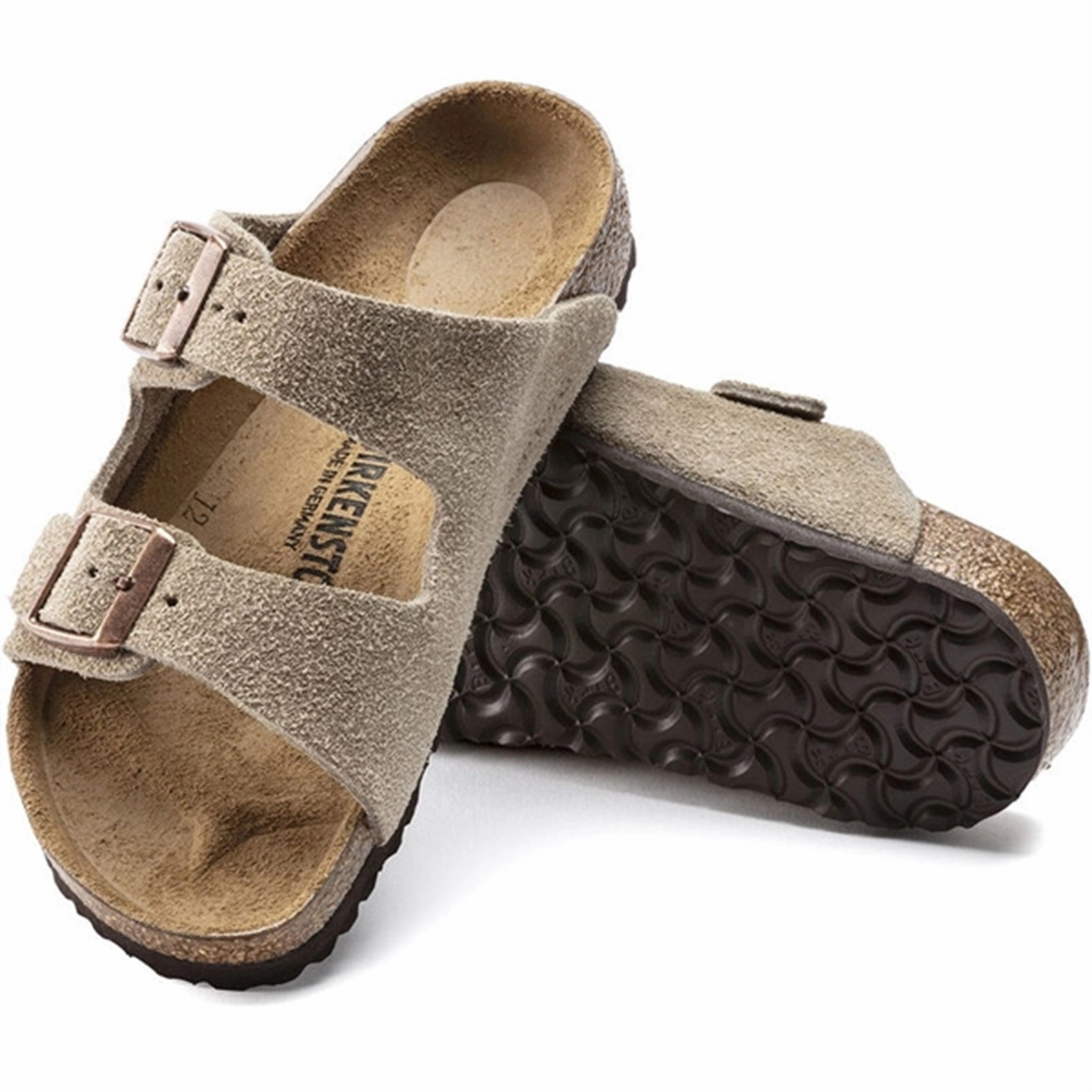 Relaxation Mode Comfort Fit Design Birkenstock Arizona Kids LEVE Taupe Sandals