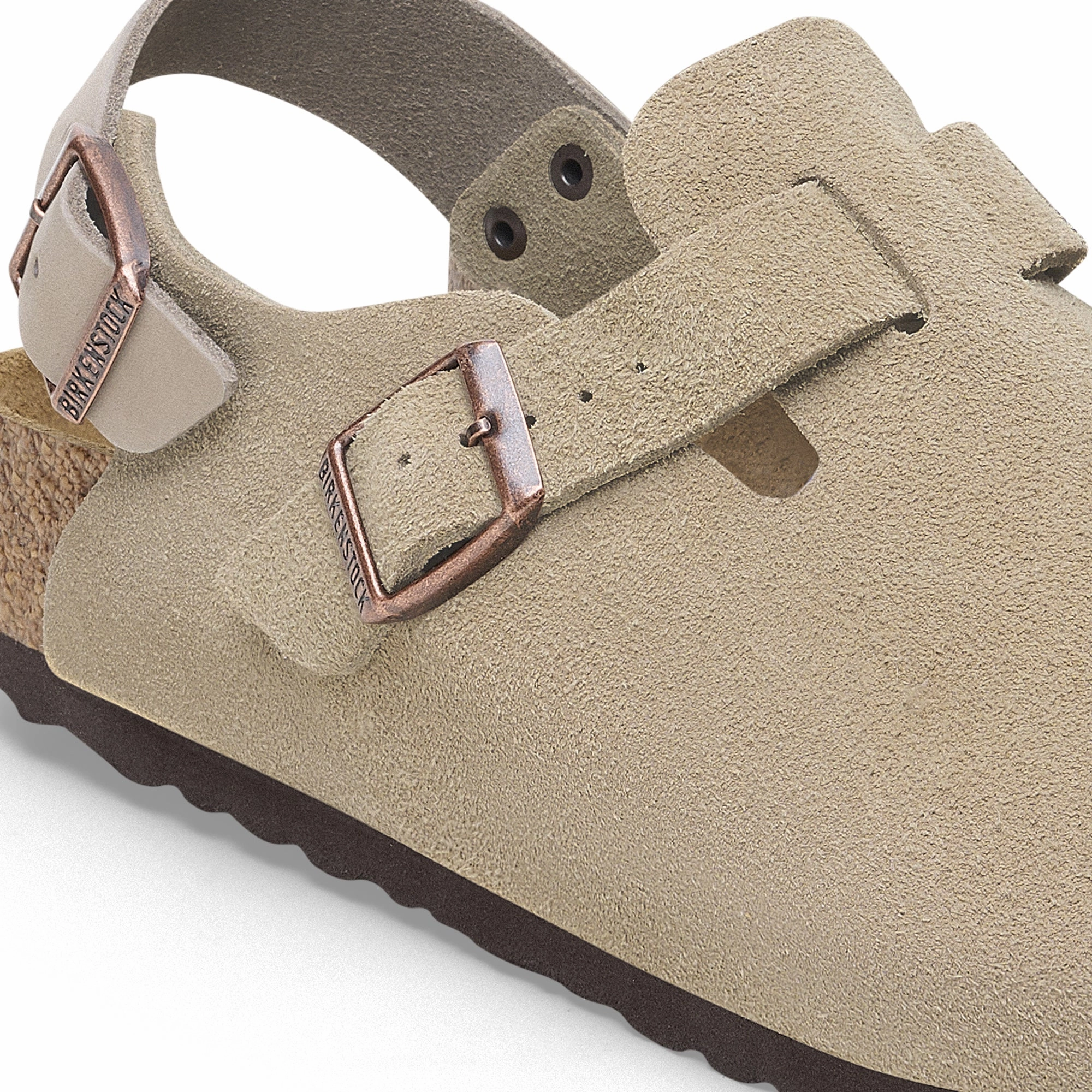 Birkenstock Mens Tokio Taupe Suede Sandals Quick Lace Up