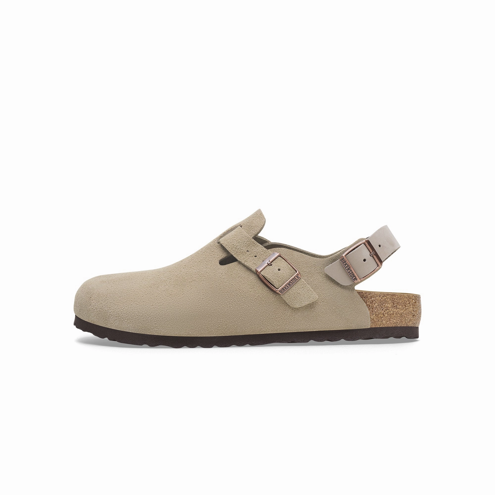 Classic Style Stretchable Birkenstock Mens Tokio Taupe Suede Sandals