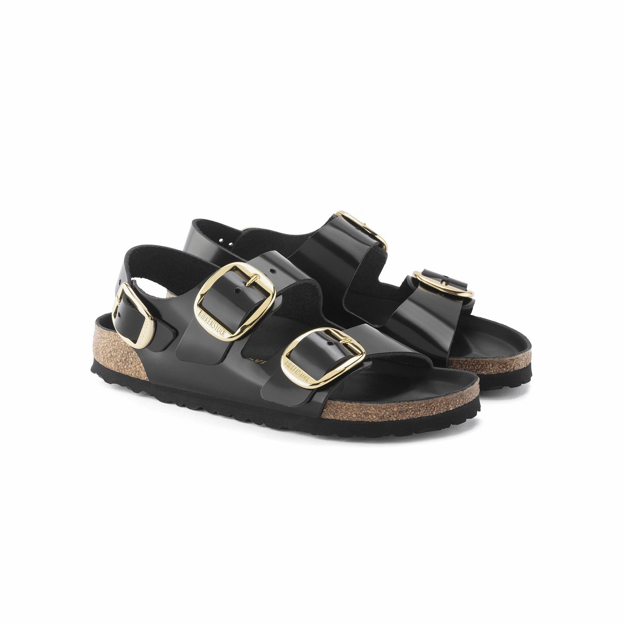 men's use Birkenstock Womens Milano Big Buckle Slippers