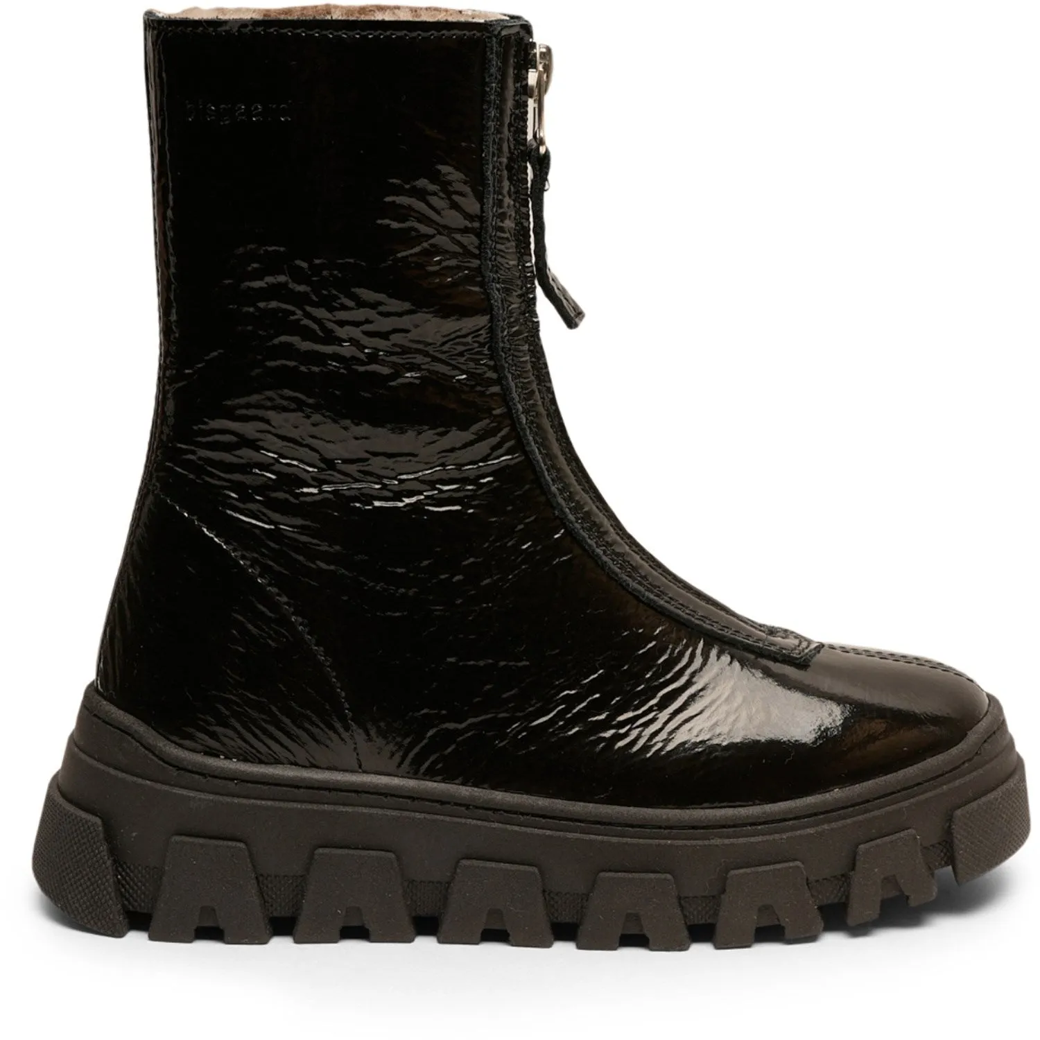 Bisgaard Black Patent Nomi Lamb Bootr Mud Defense