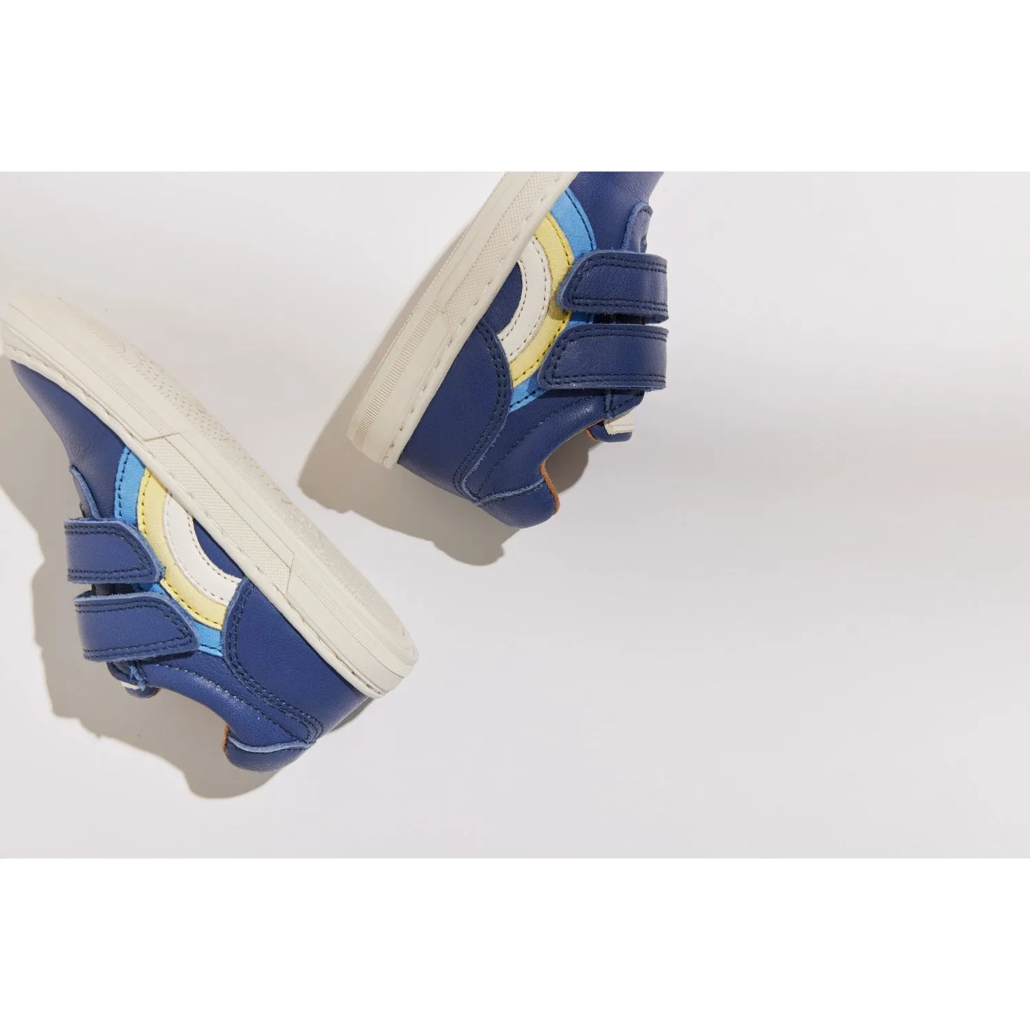 Bisgaard Deep Blue Rainbow Low Velcro Shoe Torque Control Plate