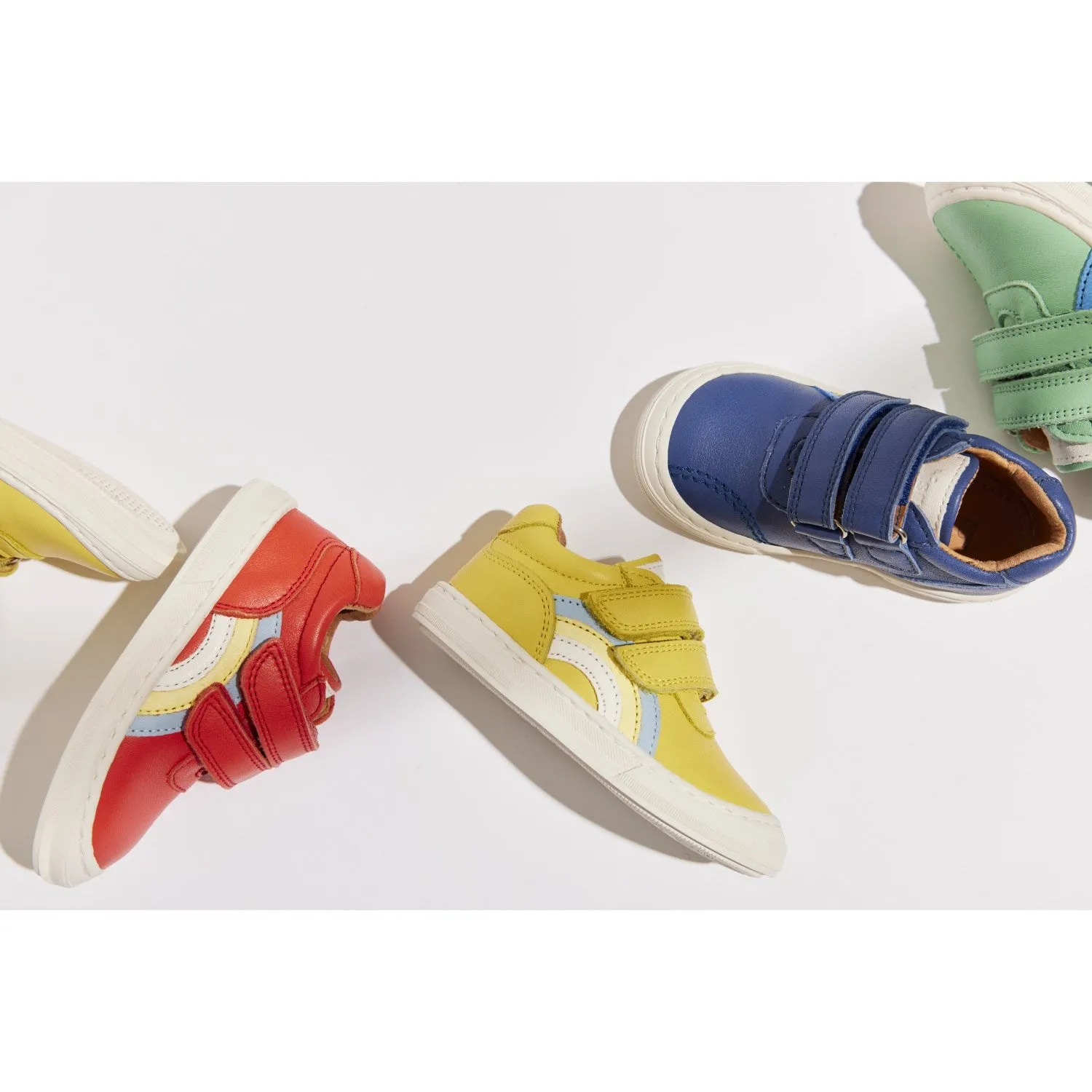 Subtle Tread Soft Padding Bisgaard Deep Blue Rainbow Low Velcro Shoe