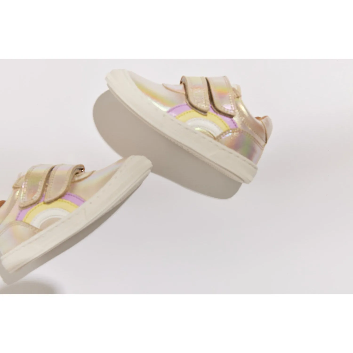 Lightweight Frame Structure Bisgaard Galaxy Rainbow Low Velcro Shoe