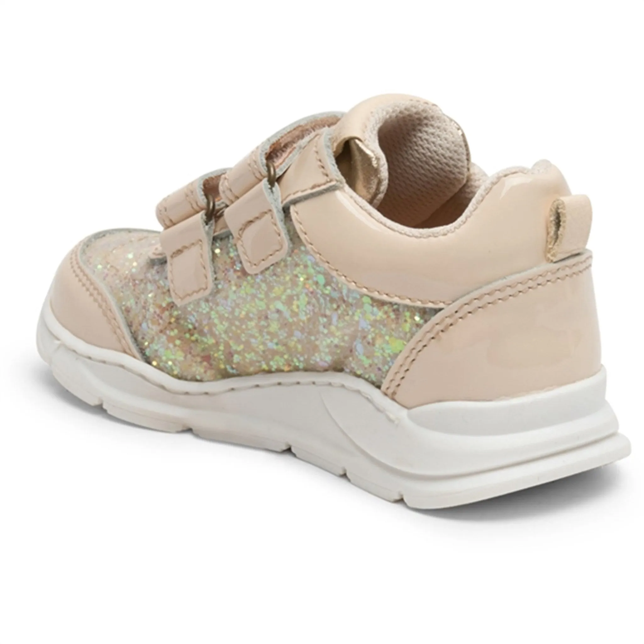 Bisgaard Jess Velcro shoe Patent Vanilla Smooth Toe