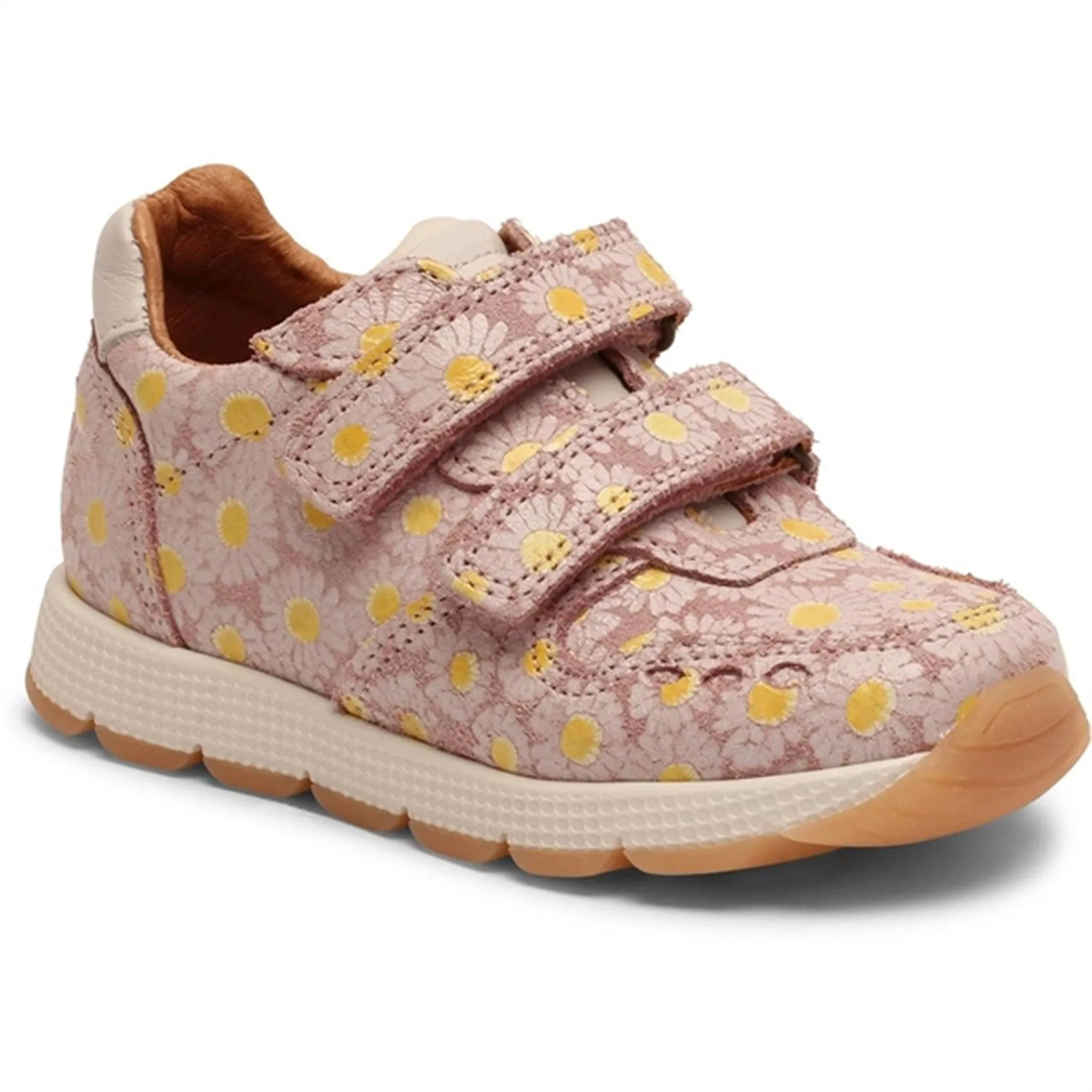 Bisgaard Luka V Velcro Shoe Rose Flowers CushionedSole Motion Friendly