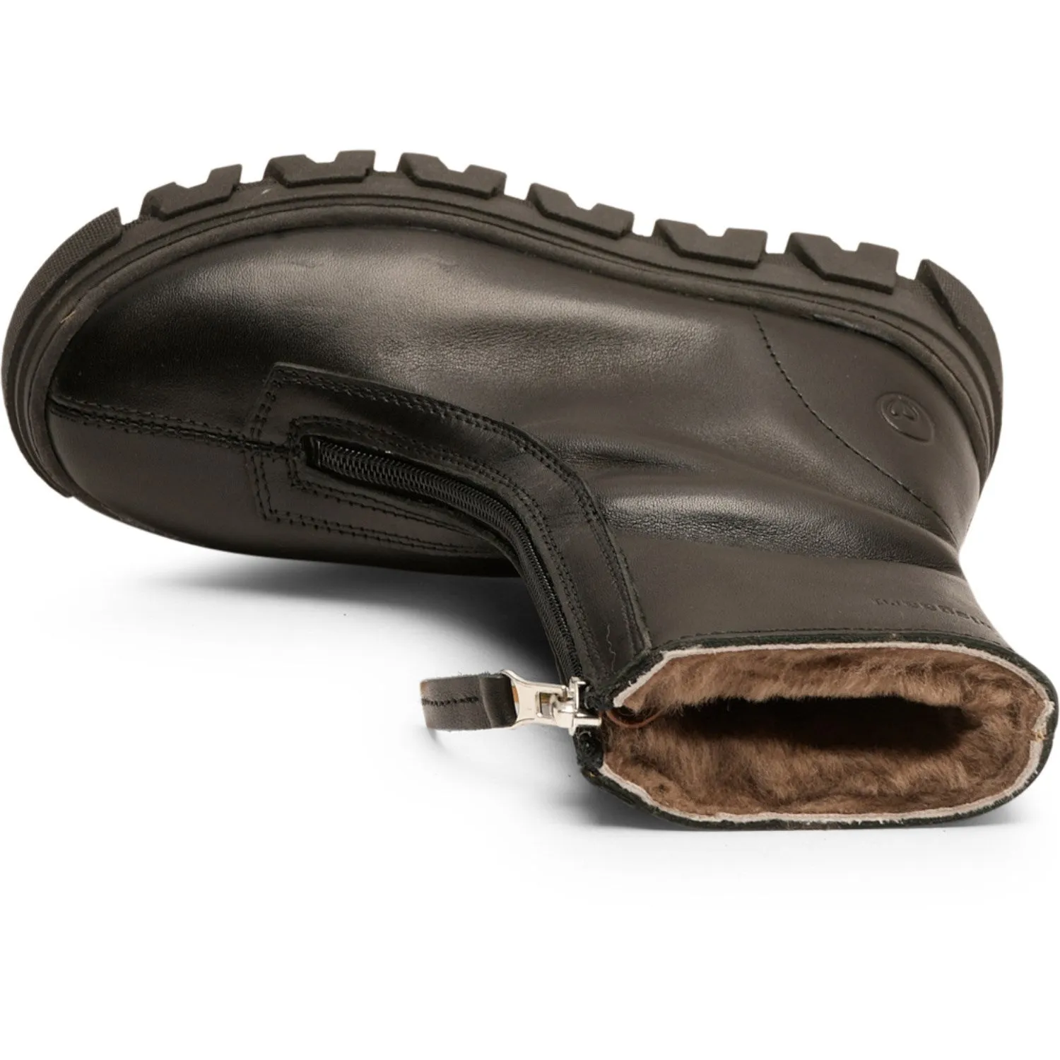 Bisgaard Noir Nomi Lamb Bootr synthetic leather Abrasion Resistant Lace