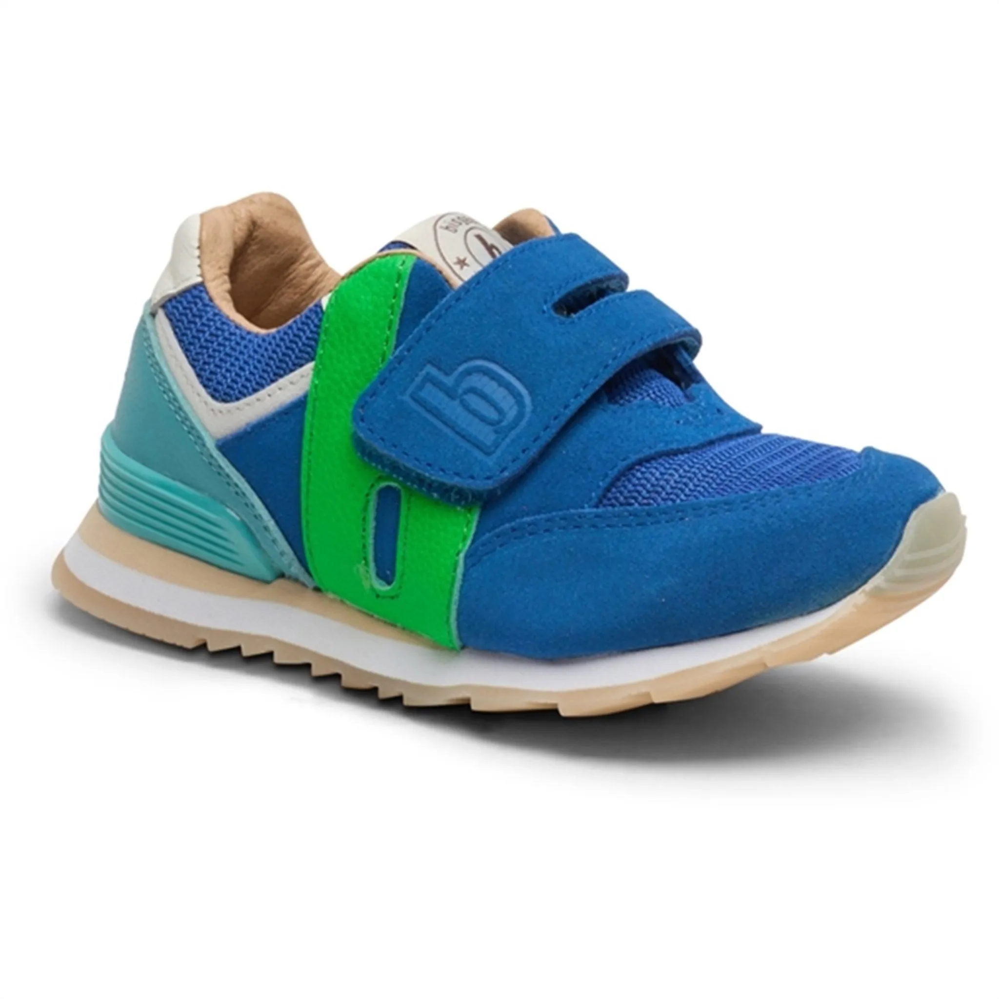 Bisgaard Winston Velcro Shoes Royal Blue All Walks Heel Clip