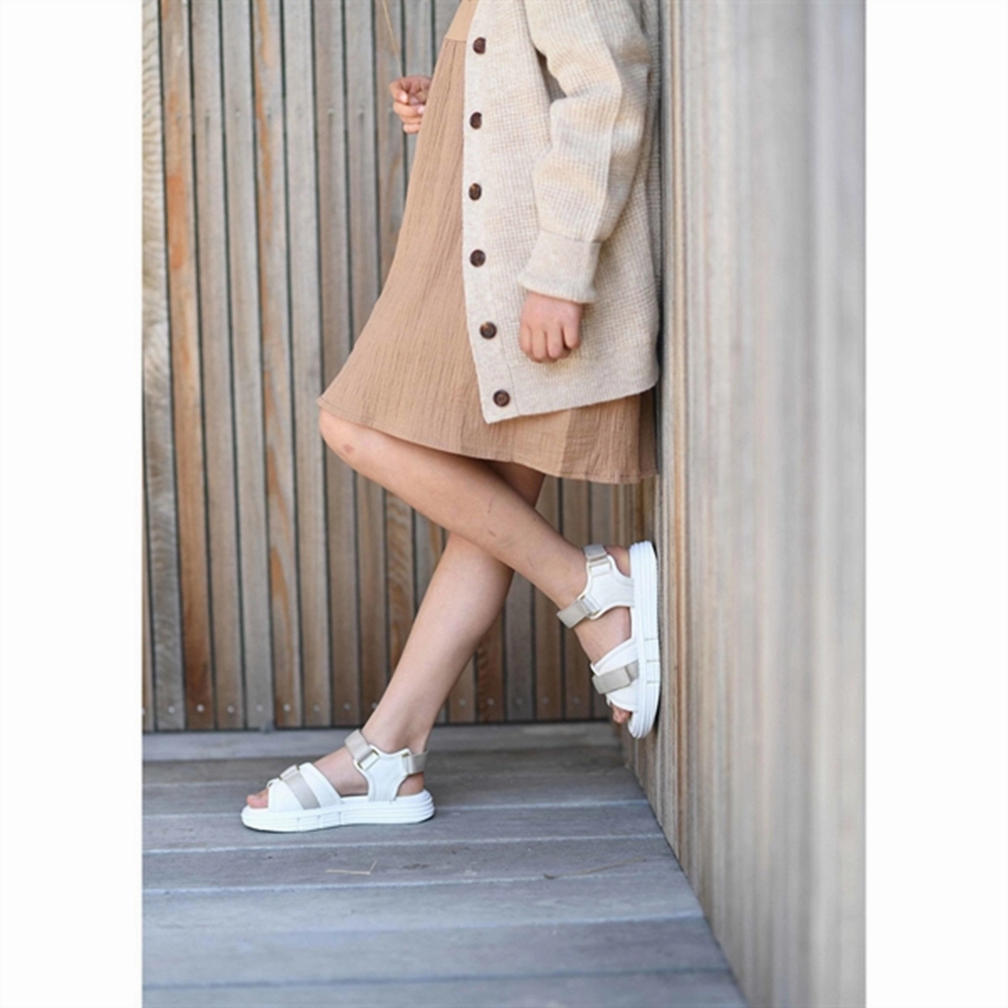 Bisgaard Ally Sandal White Casual Style MemoryFoam