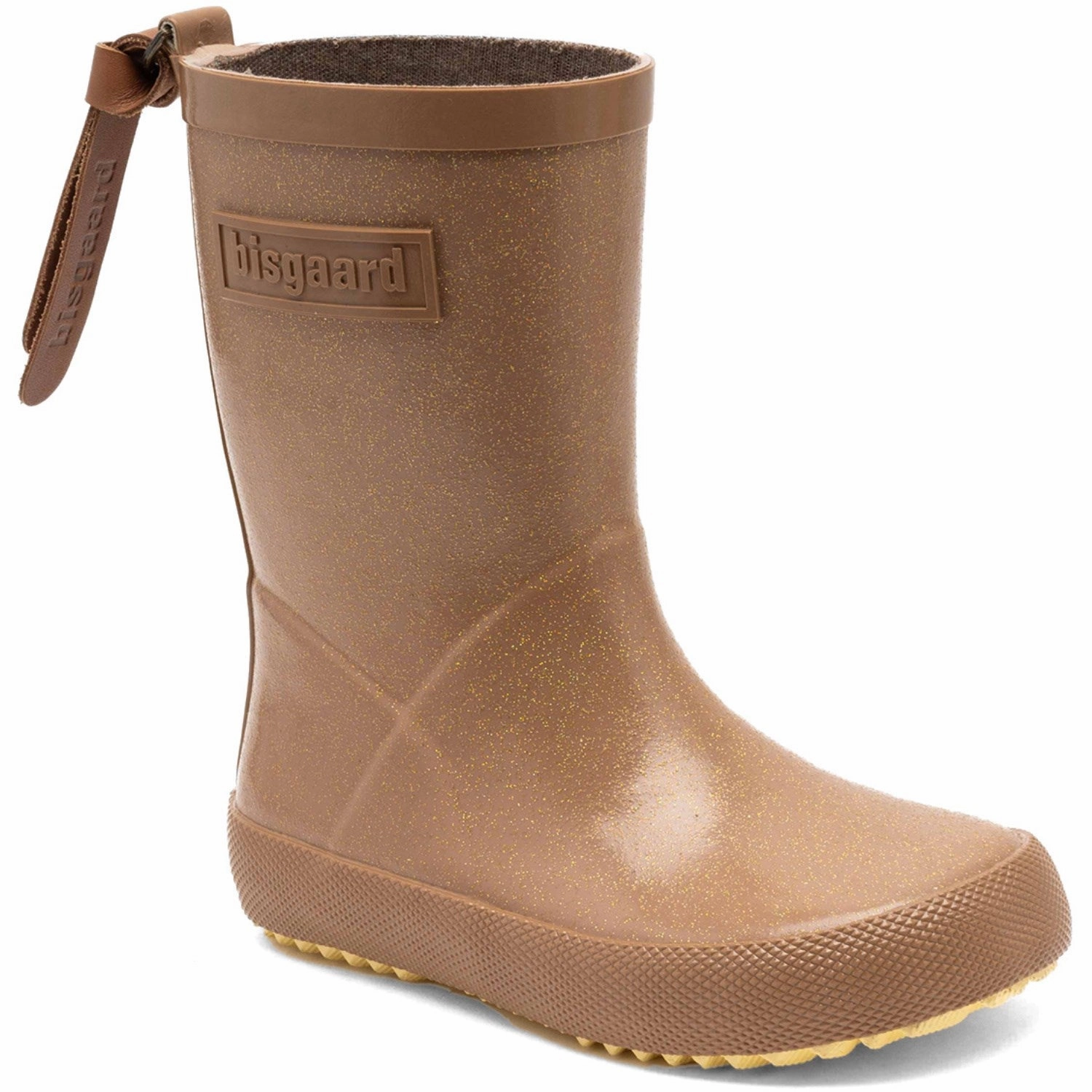 Bisgaard Brown Glitter Fashion Rubber Boot Thermal Core City Walking Anti Odor Technology