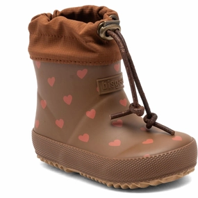 Bisgaard Chocolate Heartbeat Baby Thermo Rubber Rubber Boot Stable Structure