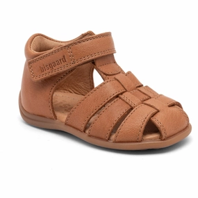 Breathable Flats Handcrafted Stitching Detail Bisgaard Cognac Carly Sandal