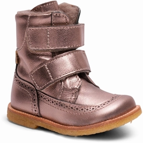 Water-resistant Bisgaard Elba Tex Boots Rose Gold Metallic