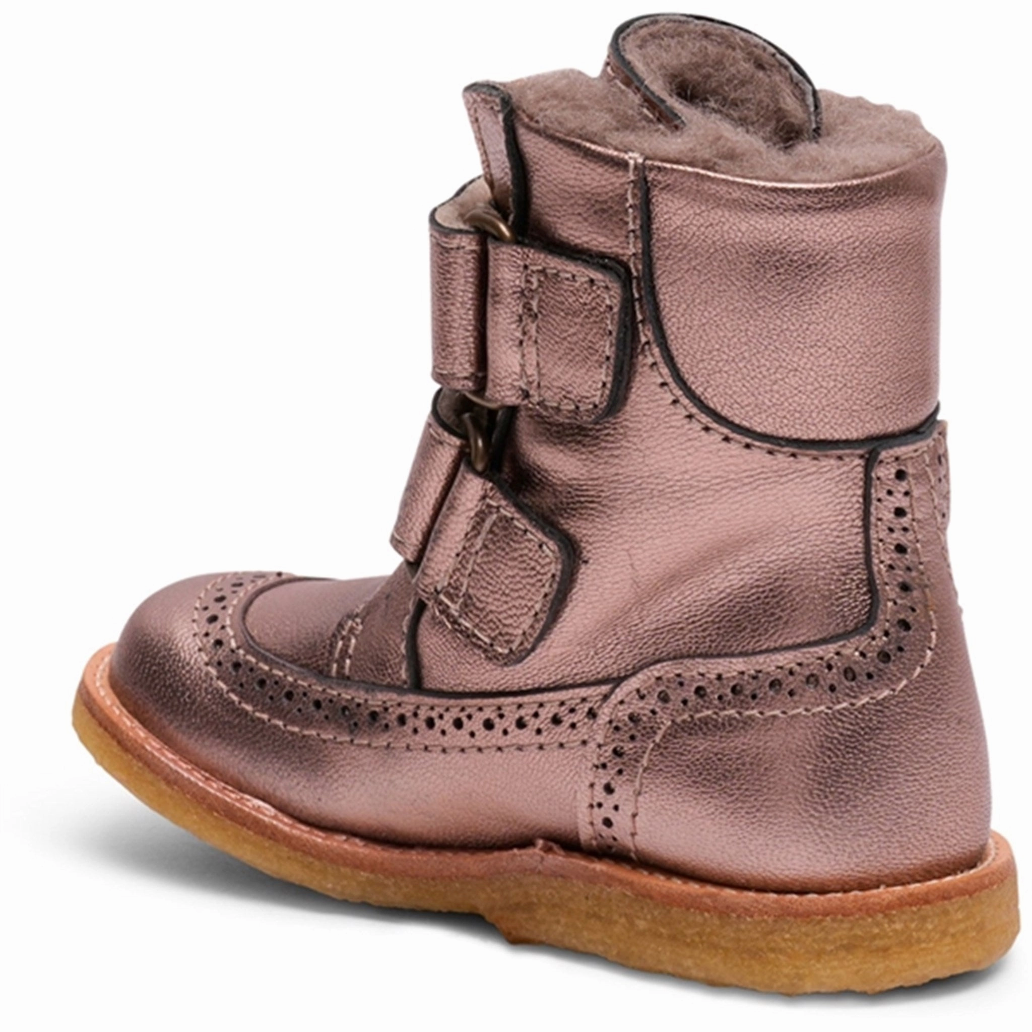 Western Pattern Durable Tread Pattern Bisgaard Elba Tex Boots Rose Gold Metallic