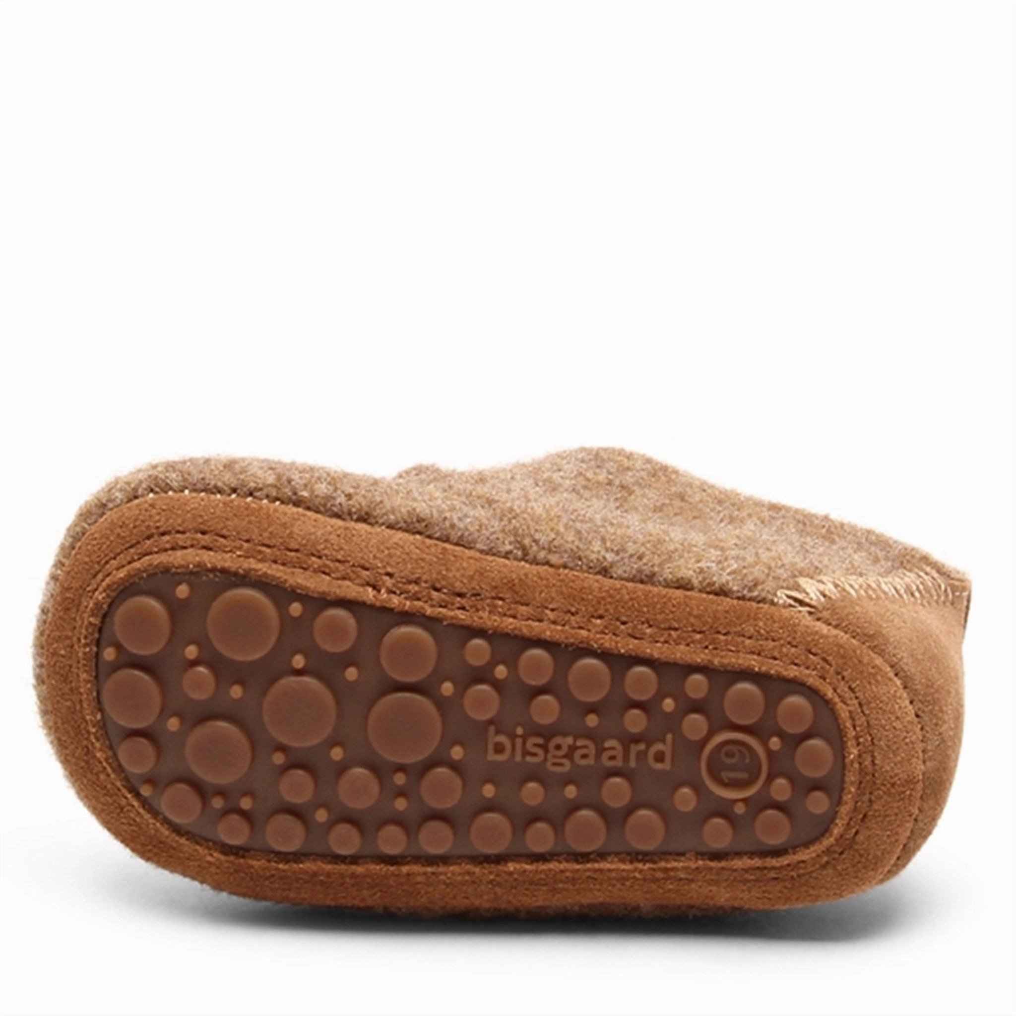 Enhanced Traction Pattern Bisgaard Indoor Shoes Wool Camel