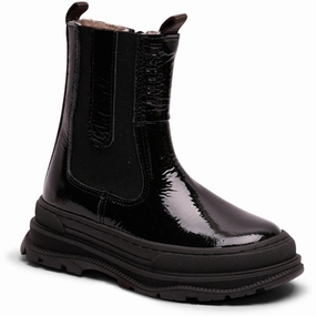 Waterproof Traction Bisgaard Mila Lamb Boots Black Patent