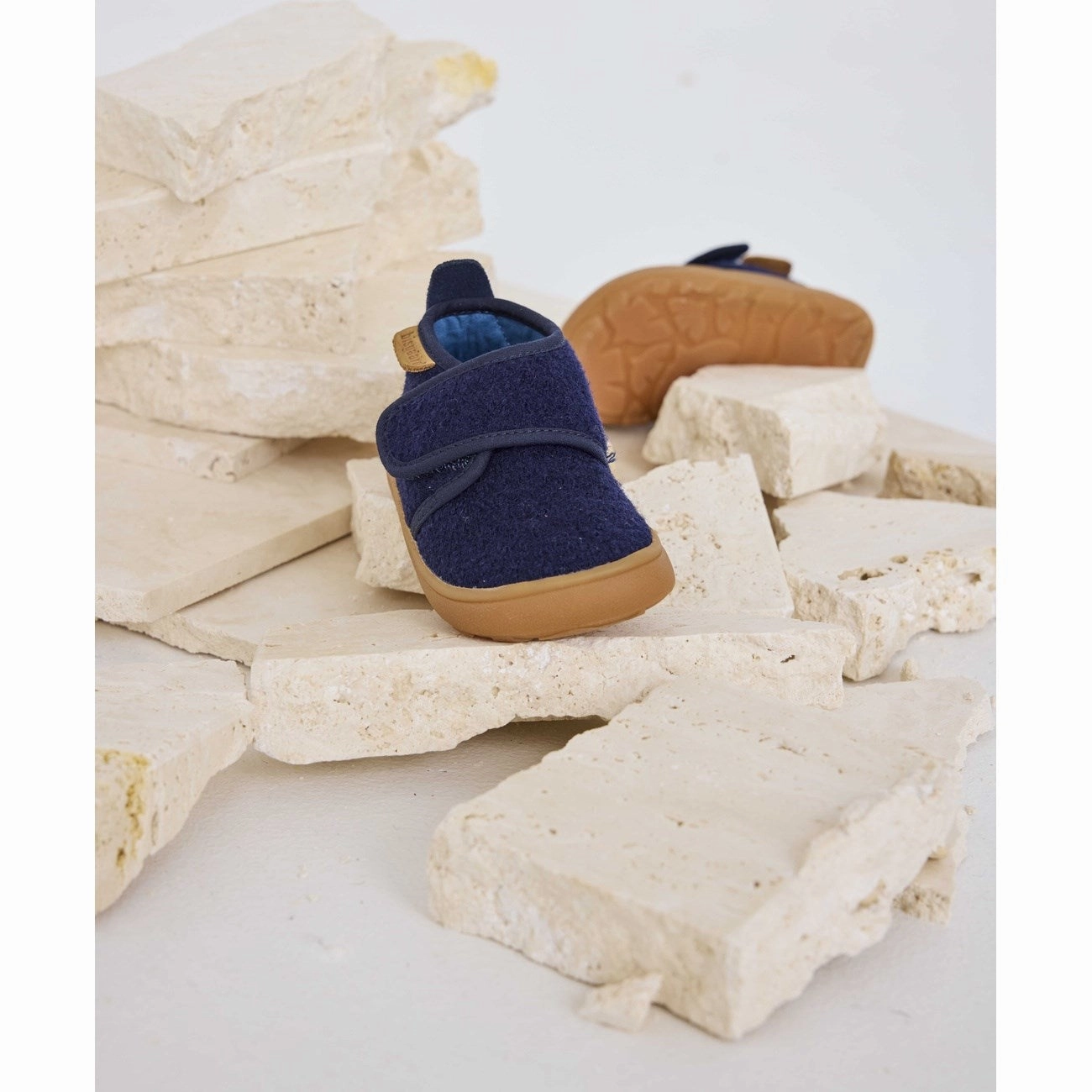 Thermoplastic Outsole Low Profile Design Element Bisgaard Navy Barefoot Basic Home Shoe