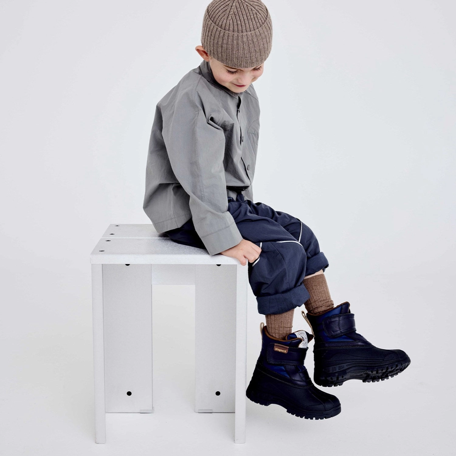 Bisgaard Navy Pixie Boot Elastic Ankle