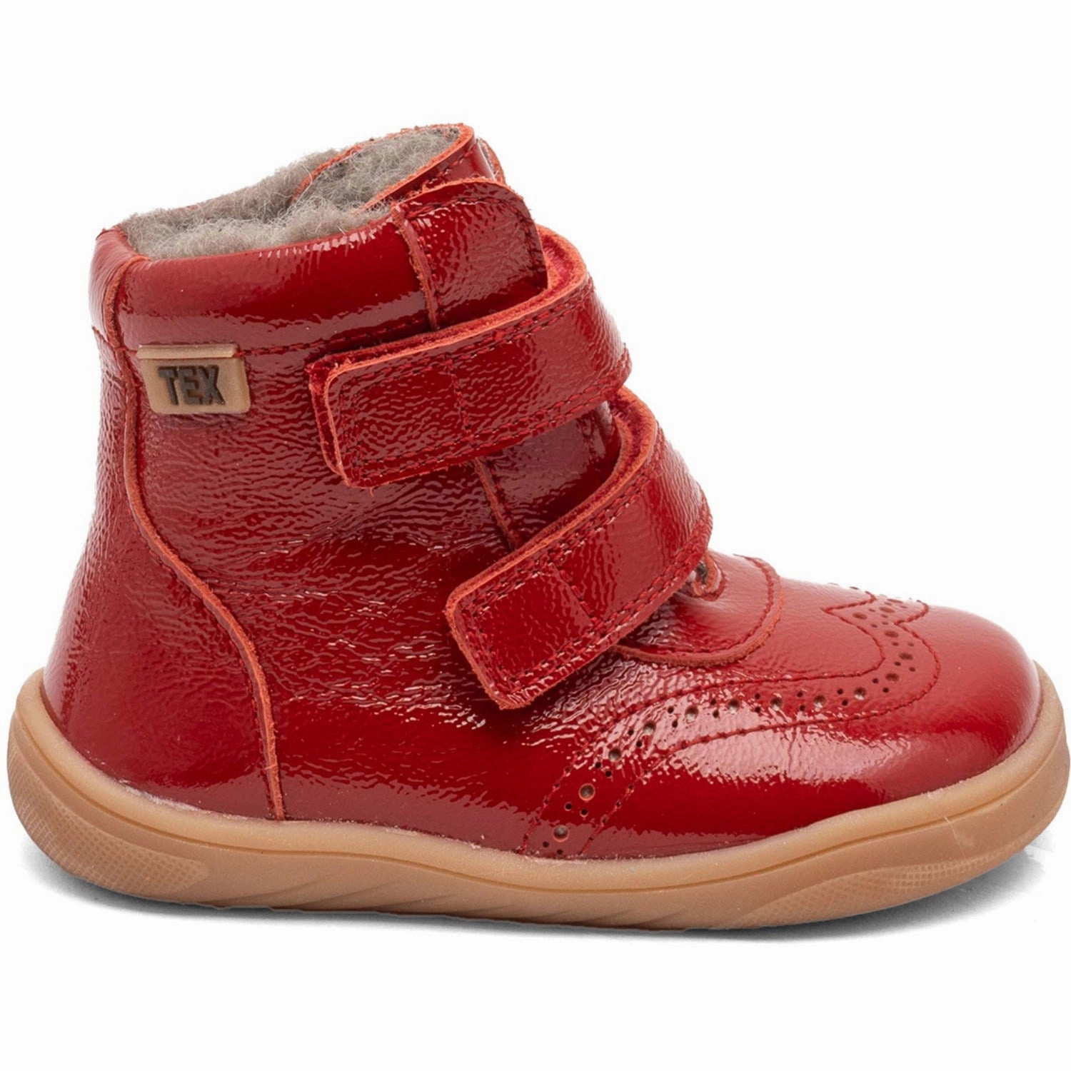 Minimal Profile Bisgaard Red Patent Barefoot Philine Tex