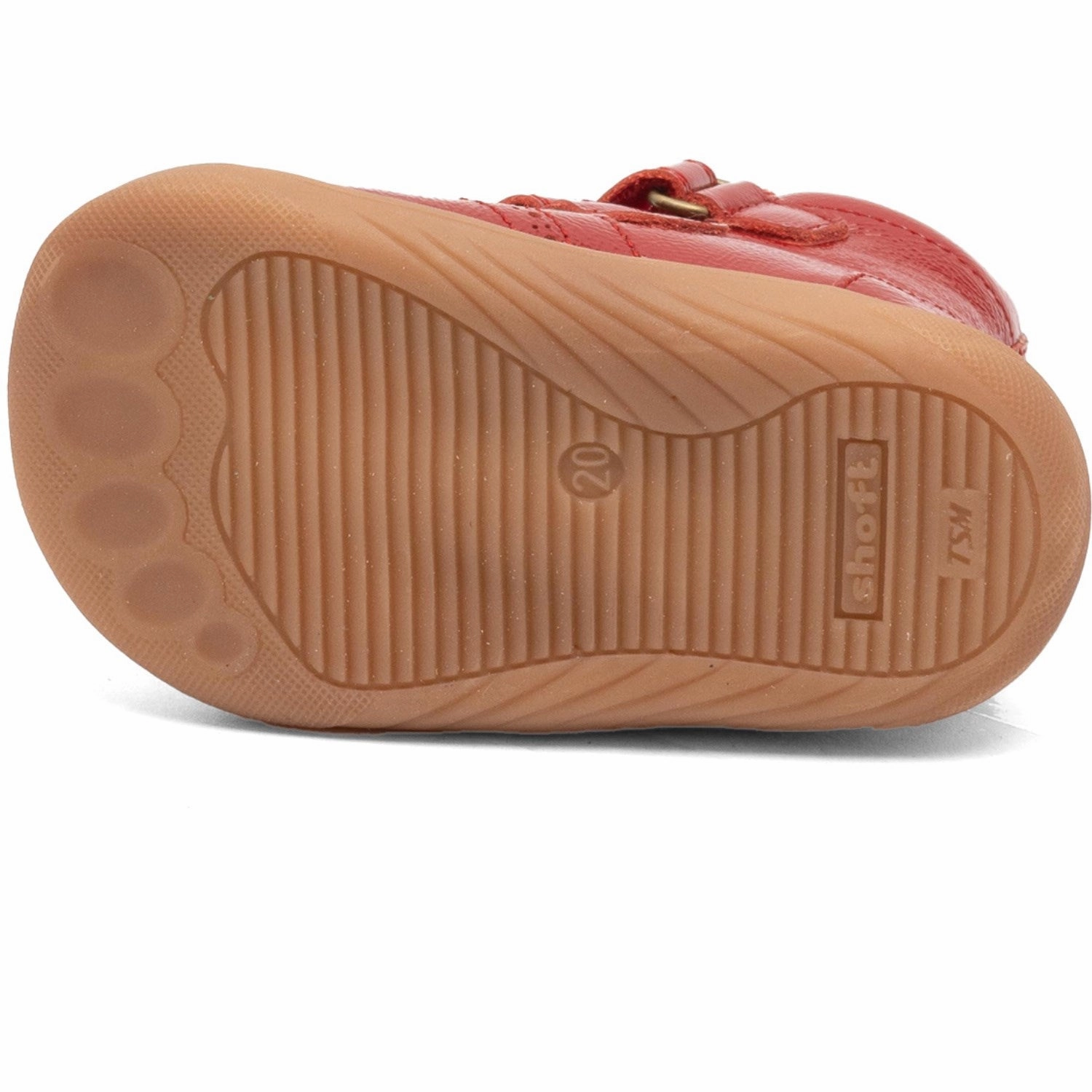 Bisgaard Red Patent Barefoot Philine Tex Slip Resistant Hiking Trails Padded Interior Weekend Camping