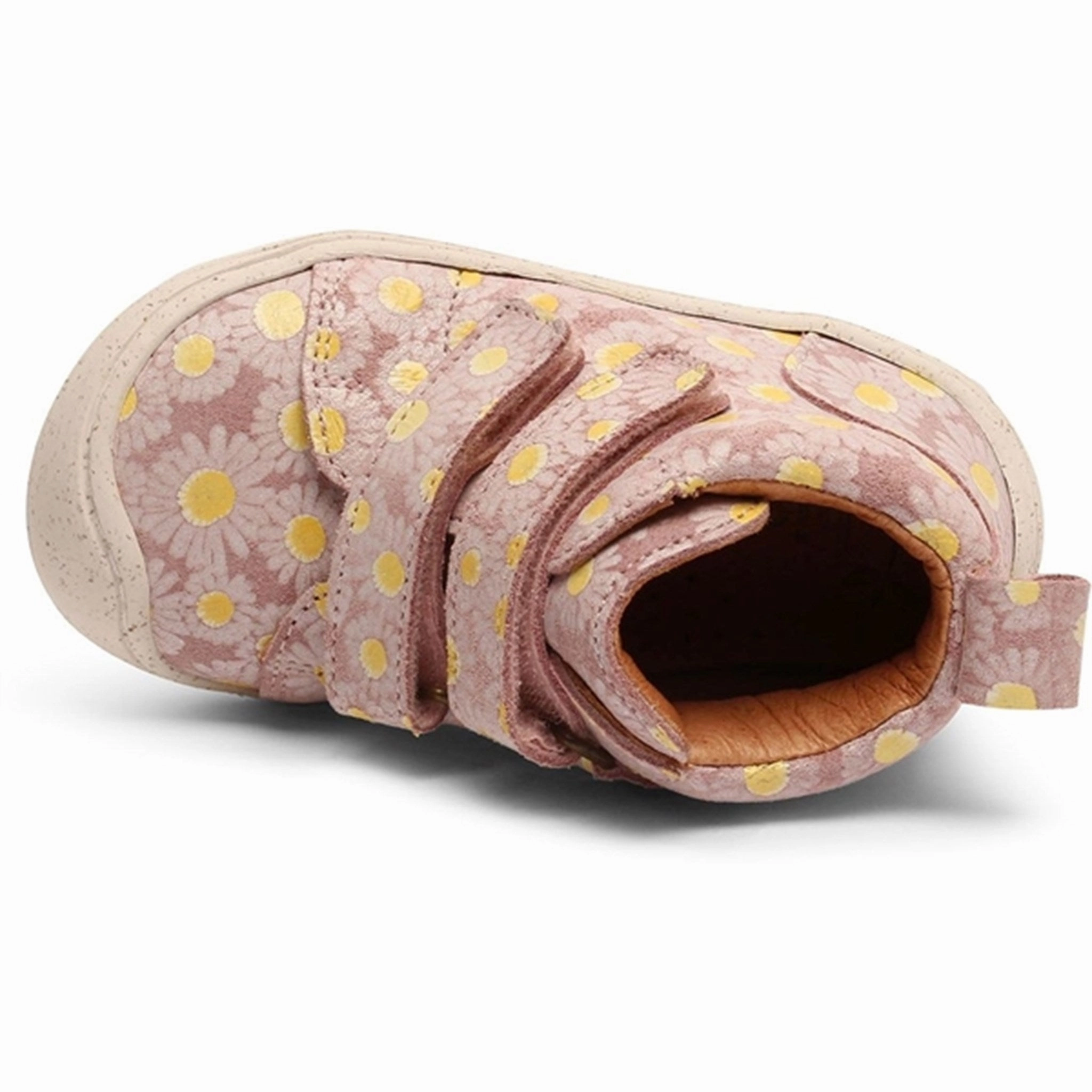 Bisgaard Sara V First Step Shoe Rose Flowers Rubberized Edge Protection