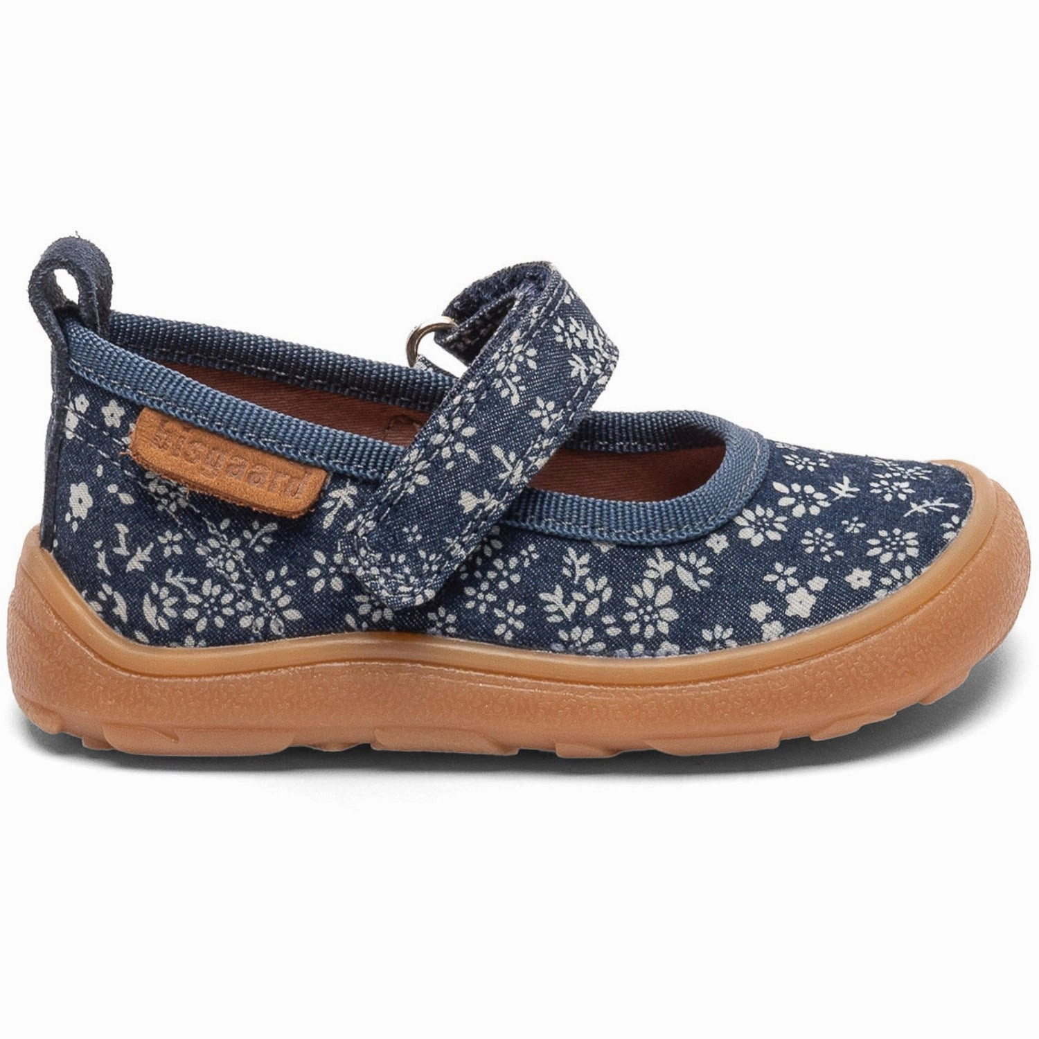 Bisgaard Wild Flower Blue Barefoot Ballet Home Shoe Hygienic Footwear Material Quick Step-On