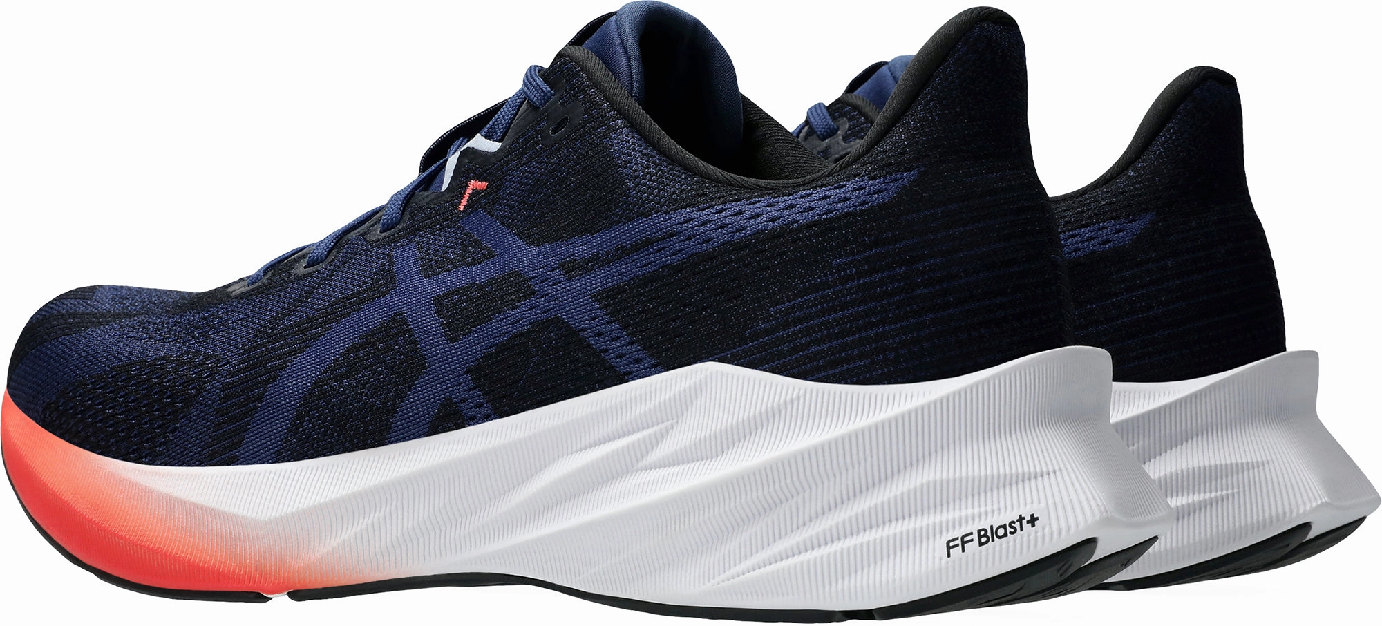 Asics DynaBlast 5 Mens Running Shoes - Blue Stretchable Elastic laces