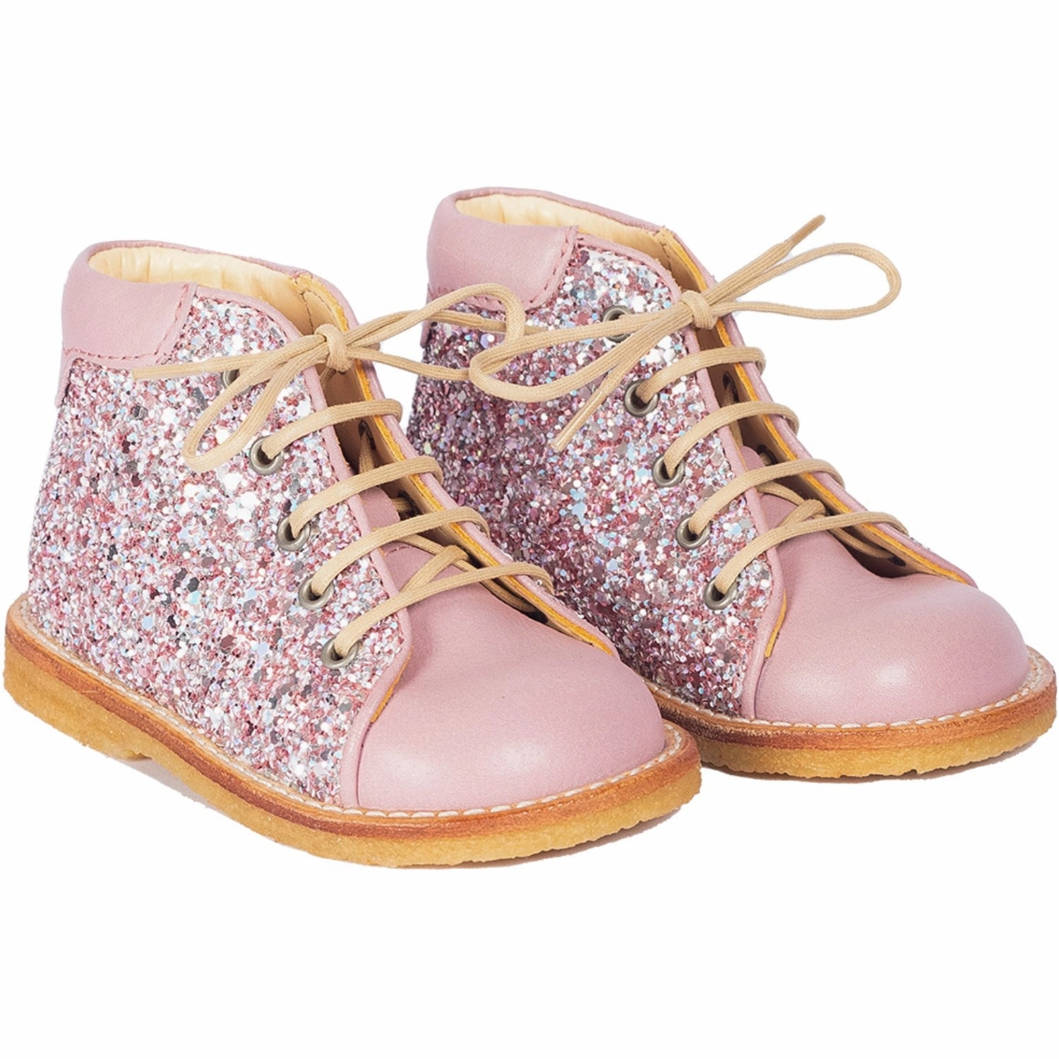 Mood Light Explore Move Angulus Mauve/Mauve Glitter Classic Beginner Lace Up With Sparkling Glitter