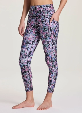 Spring Blooms Tech Flex 7/8 Legging Knee Articulation Tech Ultimate Comfort