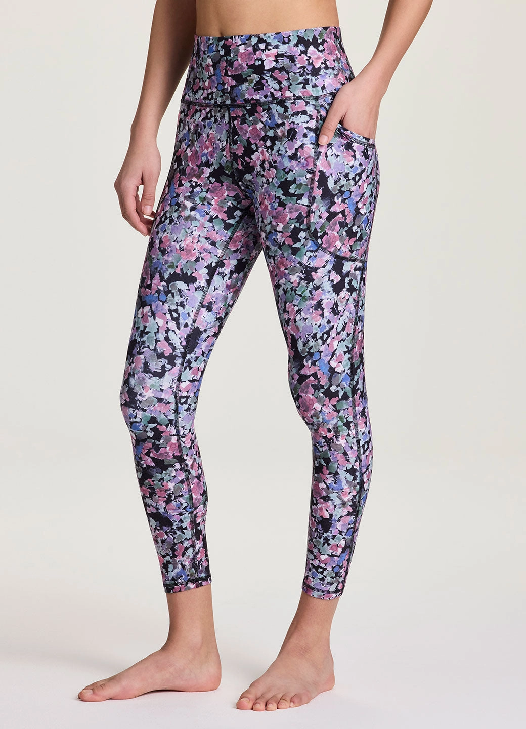 Spring Blooms Tech Flex 7/8 Legging Knee Articulation Tech Ultimate Comfort