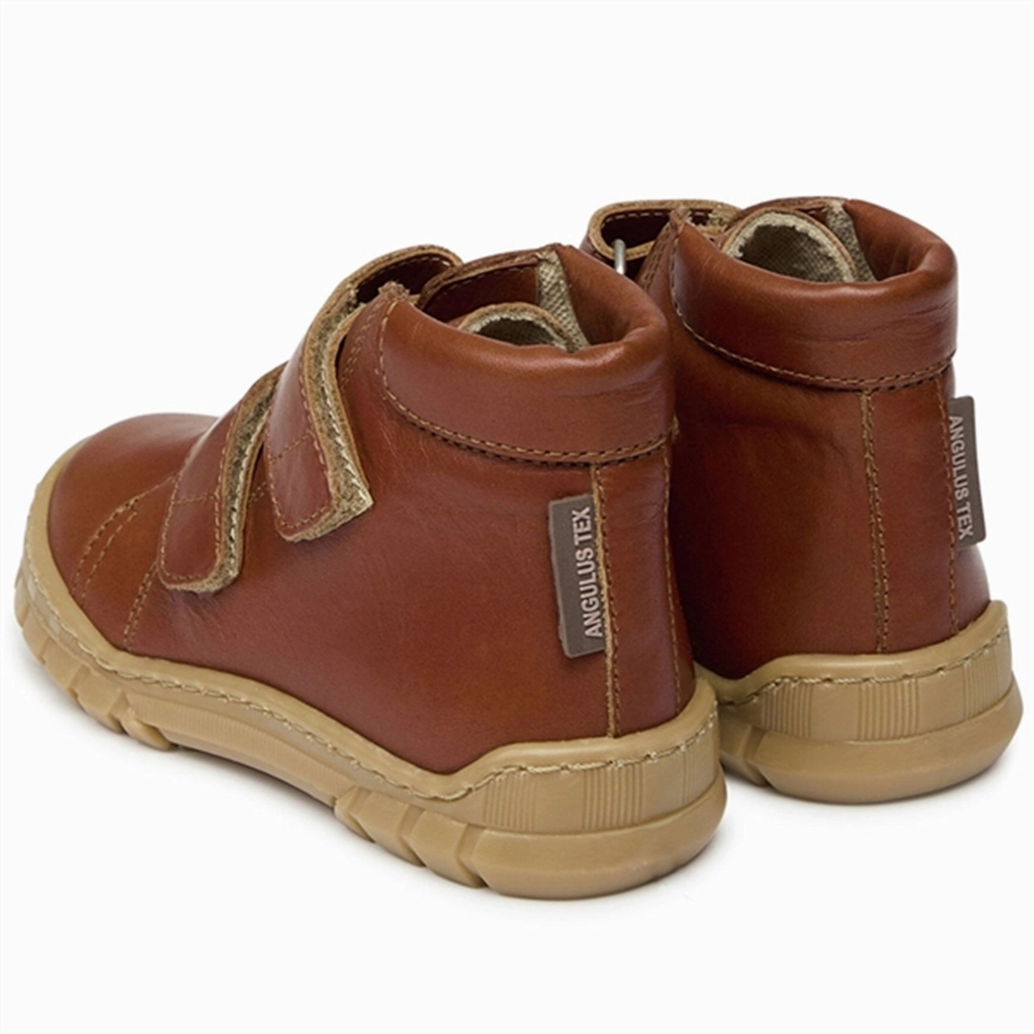 Fashionable Style Daily Routine Angulus Basic Beginner Tex Sneaker with Velcro Cognac Basic
