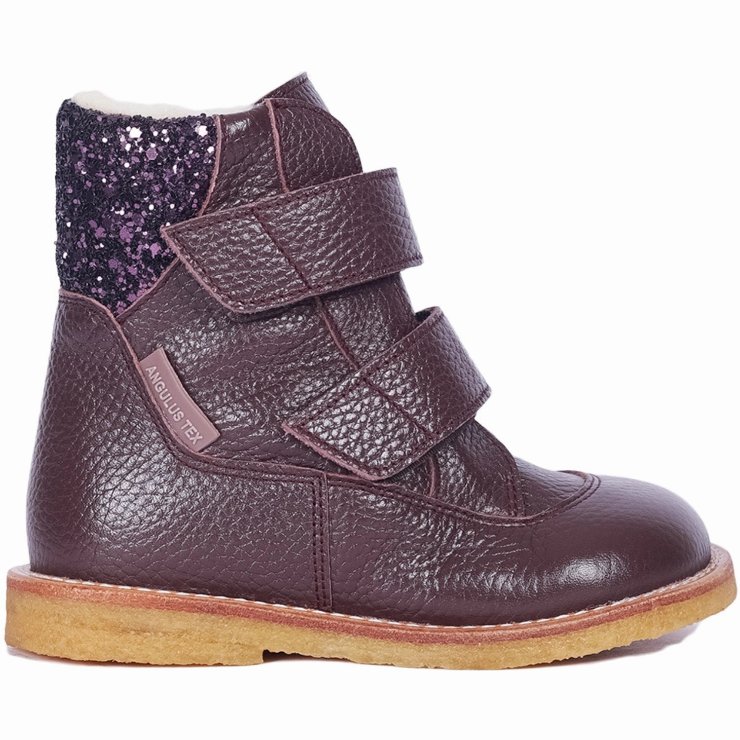 Supportive Design Angulus Dusty Aubergine/Aubergine Glitter TEX & Velcro Boot