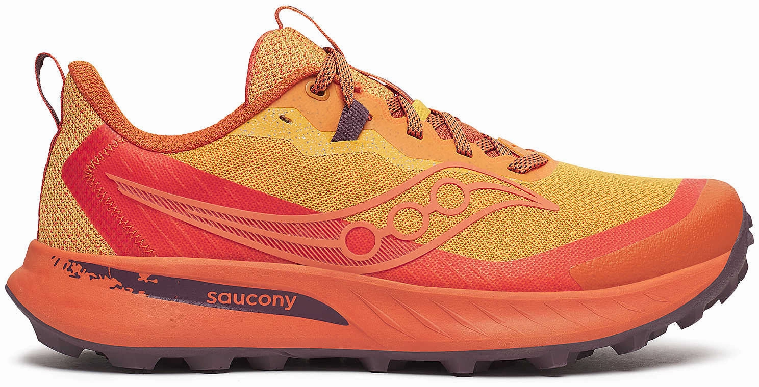 Saucony Peregrine 15 Mens Trail Running Shoes - Orange running shoes for beginners Flexible Midsole Design