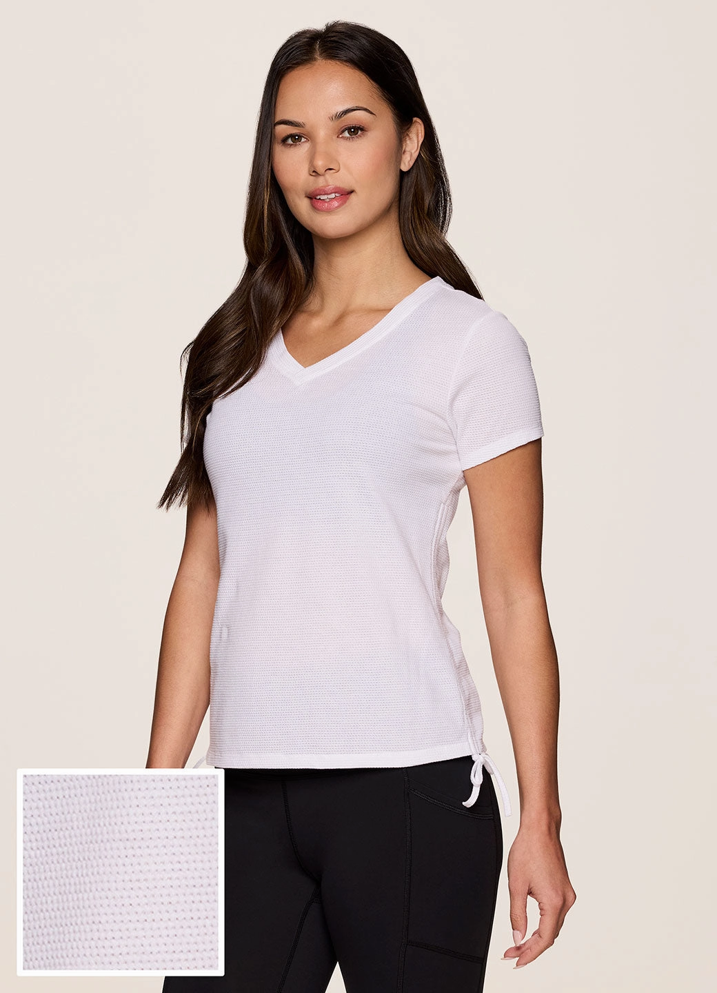 All In Ruched Tee light layering Easy Care Fabric