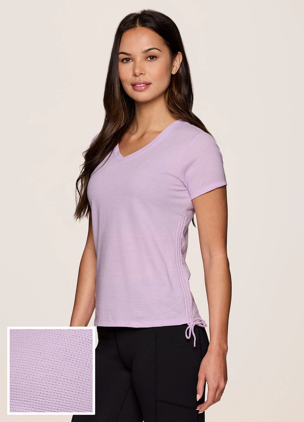 All In Ruched Tee Reinforced Shoulder Seams