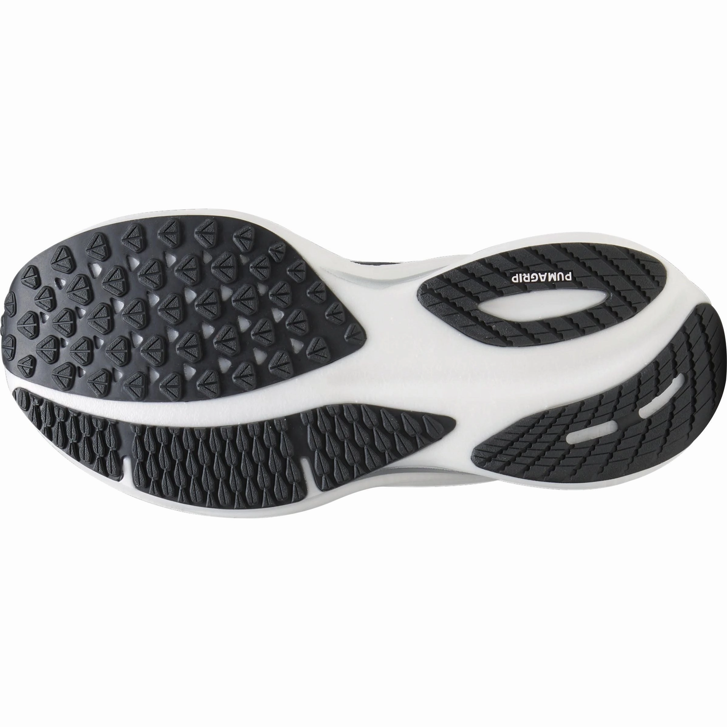 Puma Magnify Nitro 2 Womens Running Shoes - Black Wet Grip Outsole foot - contour running shoes