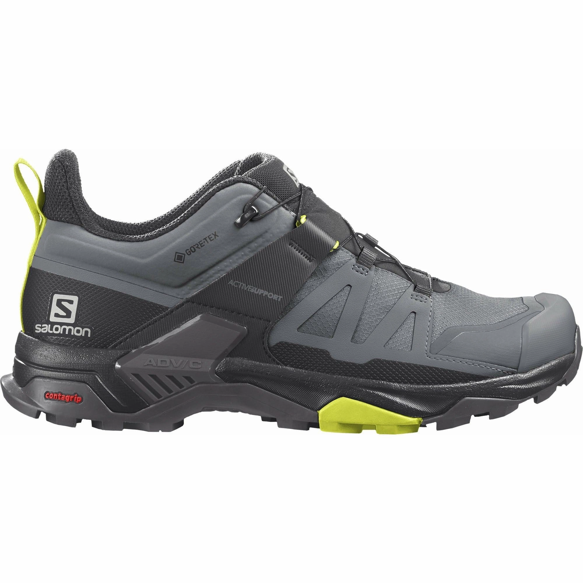 Narrow Width Salomon X Ultra 4 GORE-TEX Mens Walking Shoes - Grey