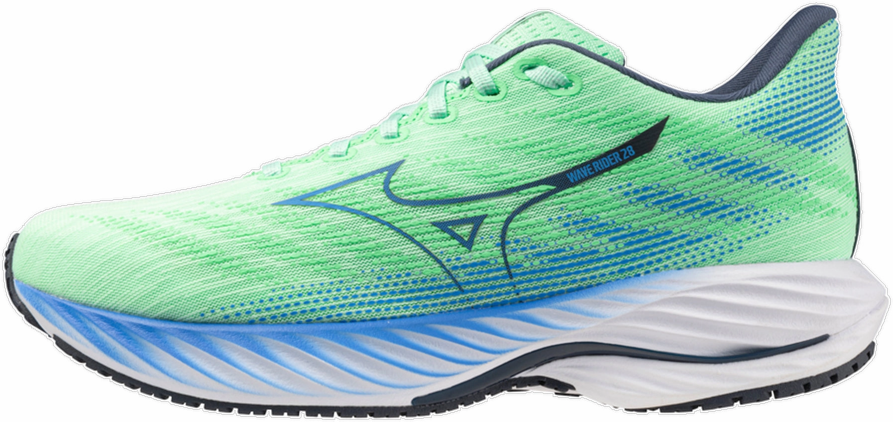 all - terrain - feature shoes Mizuno Wave Rider 28 Mens Running Shoes - Green