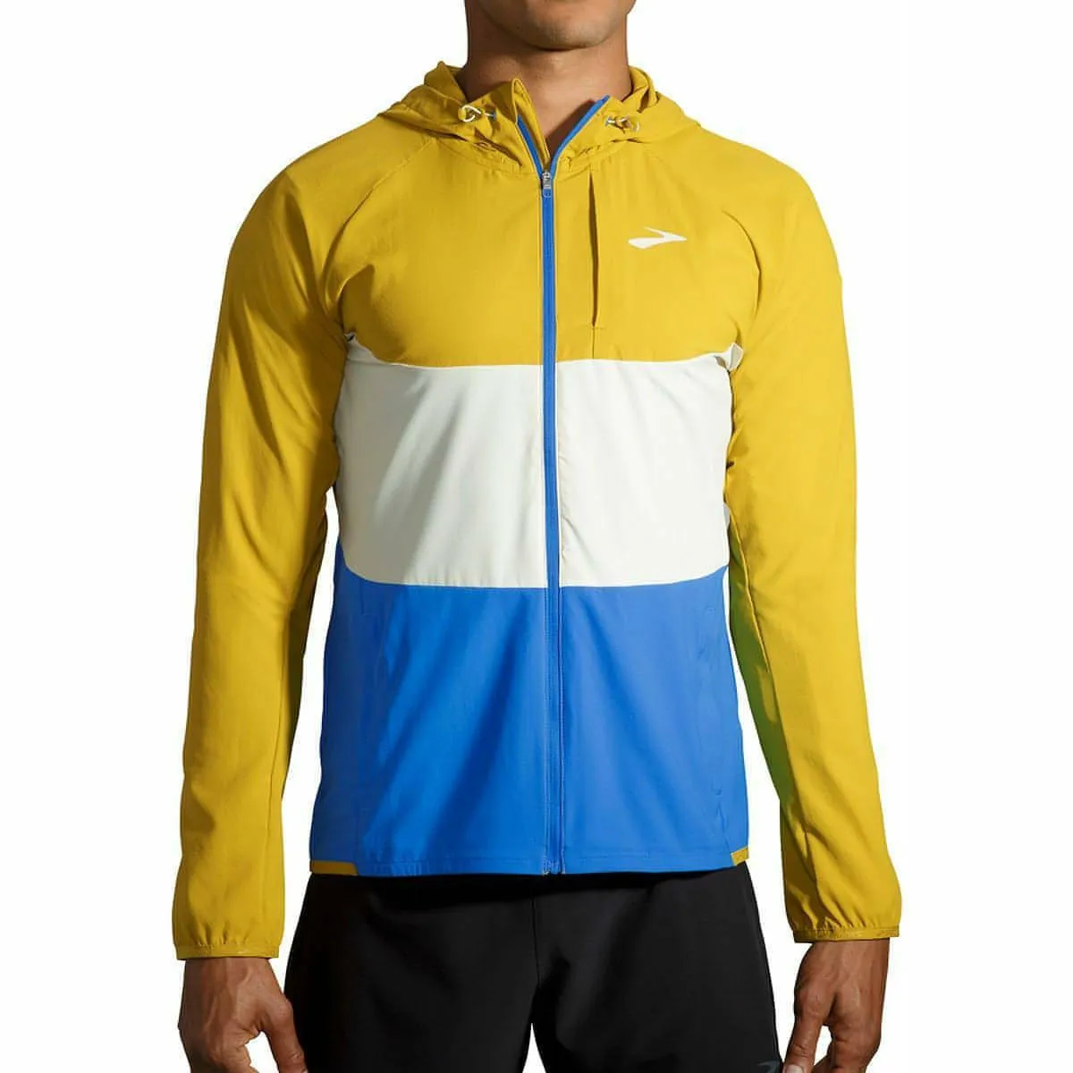 Brooks Canopy Mens Running Jacket - Yellow Warm Minimal Warmth