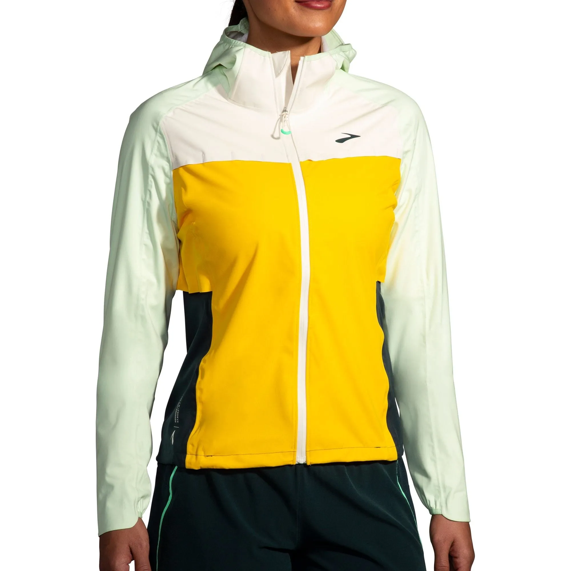 Camping Trip Wedding Brooks High Point Waterproof Womens Running Jacket - Yellow