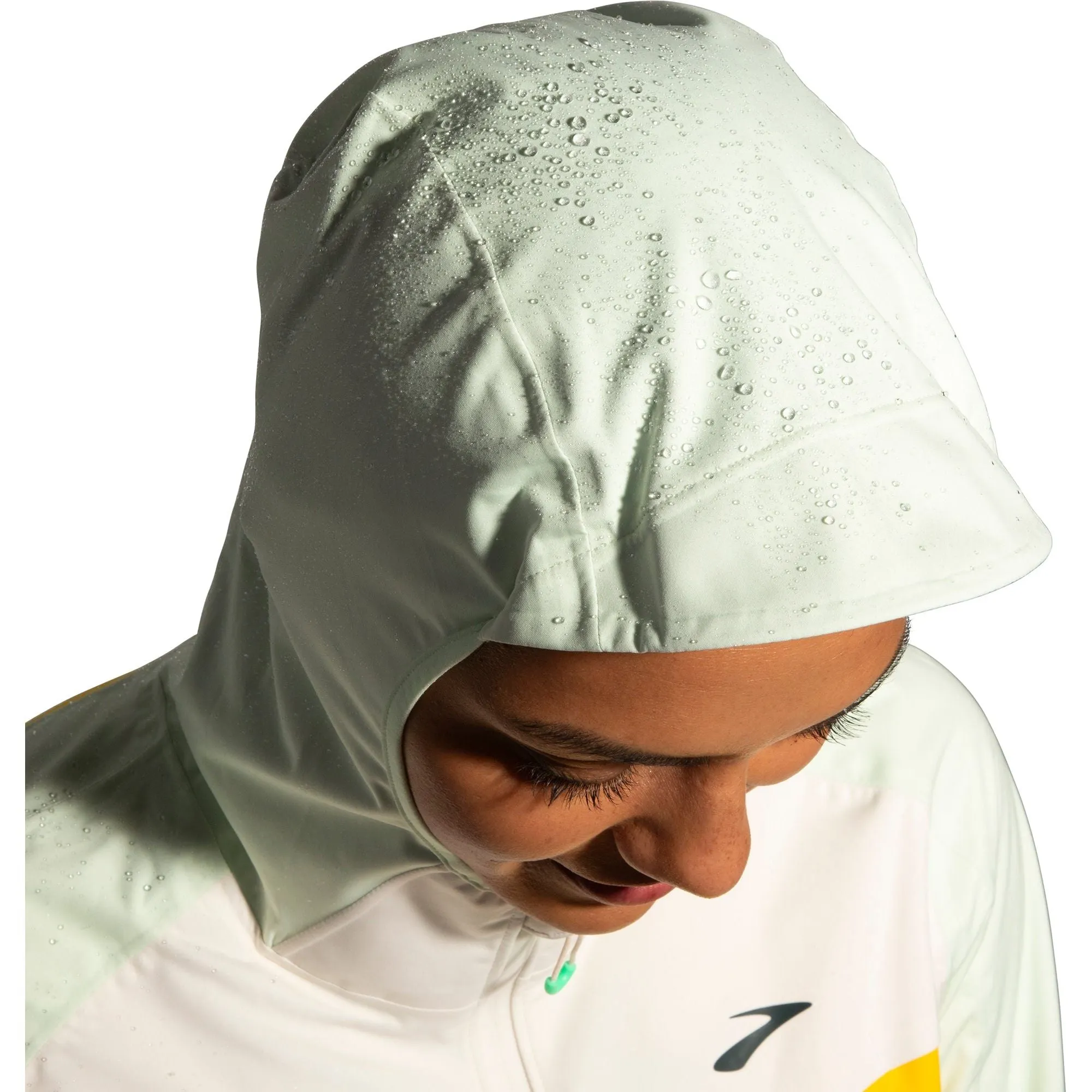 Brooks High Point Waterproof Womens Running Jacket - Yellow scarf Street Cool