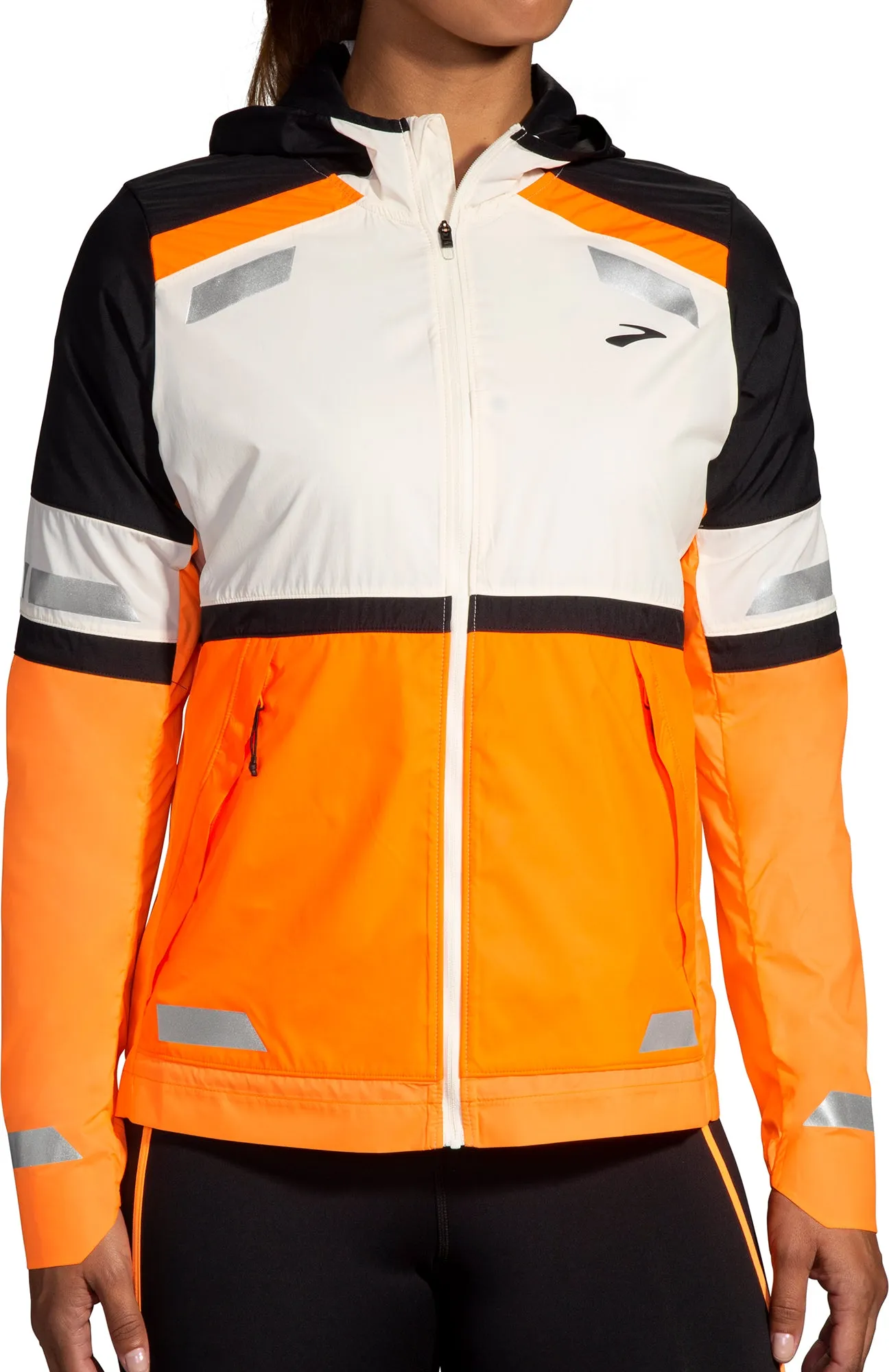 snowboarder Brooks Run Visible 2.0 Womens Running Jacket - Grey